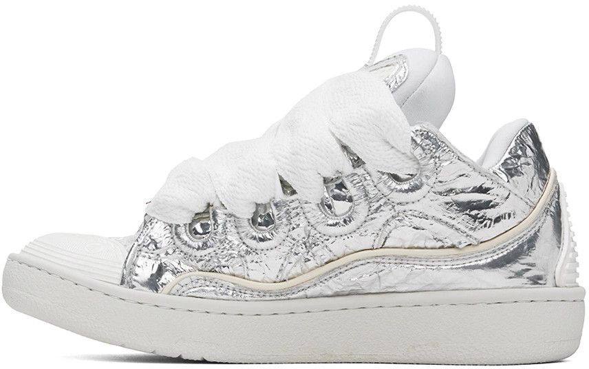 Lanvin Curb Metallic Effect Sneakers in Silver Size US 9 / EU 42 - 5 Thumbnail