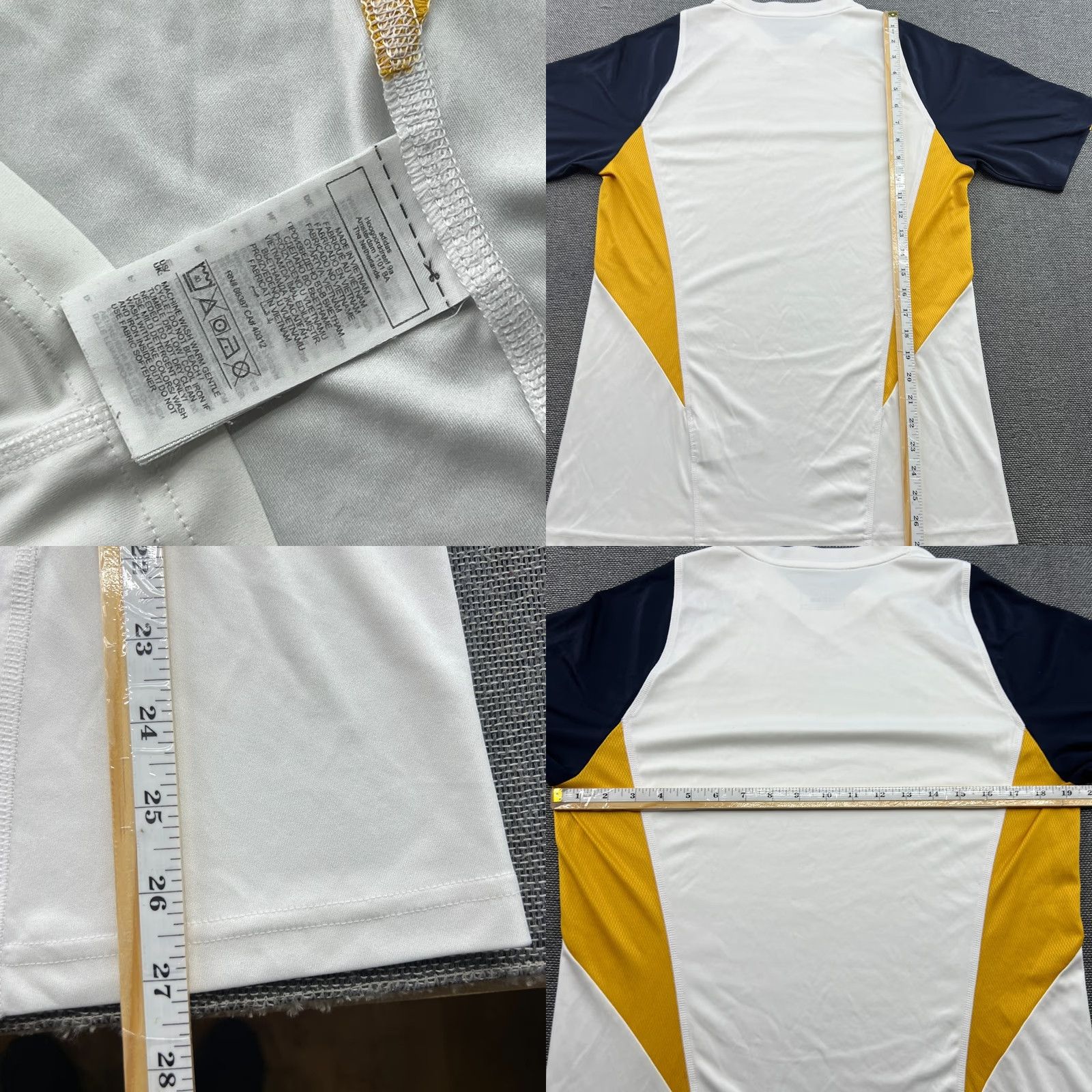 Adidas Real Madrid adidas Shirt Jersey Football Training Mens Medium White Size US M / EU 48-50 / 2 - 9 Thumbnail