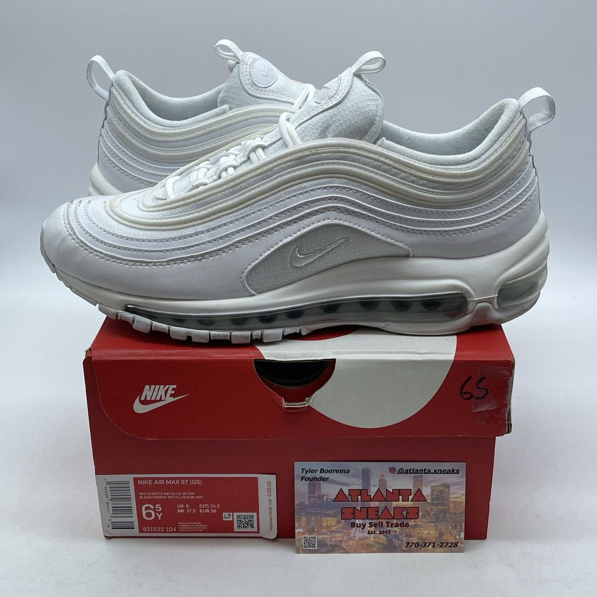 Air max 97 white metallic silver