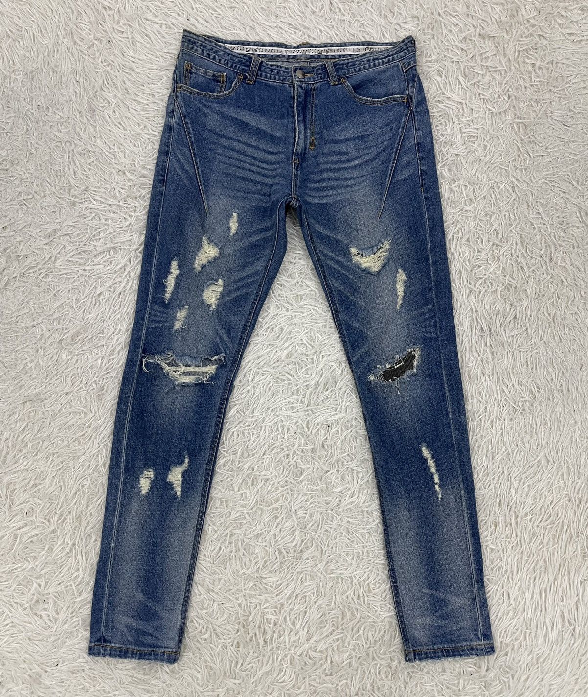 Number (N)ine Distress Number Nine Music Note Jeans Pant Size US 32 / EU 48 - 1 Thumbnail