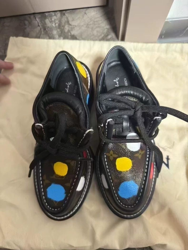 Louis Vuitton Louis Vuitton Yayoi Kusama co-branded presbyopic loafers s Size US 5.5 / IT 35.5 - 4 Thumbnail