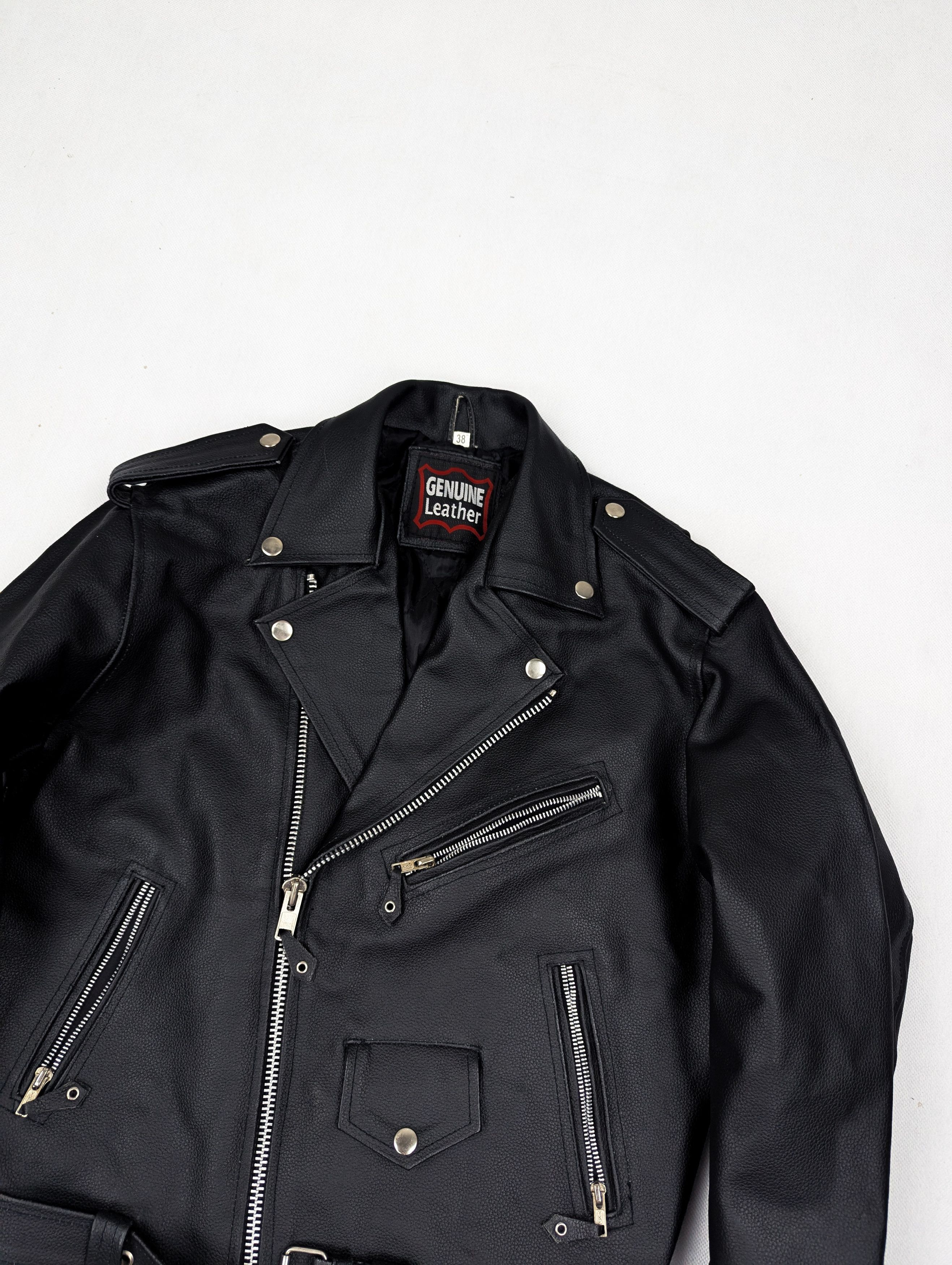 Vintage Black leather biker jacket vintage M Size US M / EU 48-50 / 2 - 3 Thumbnail