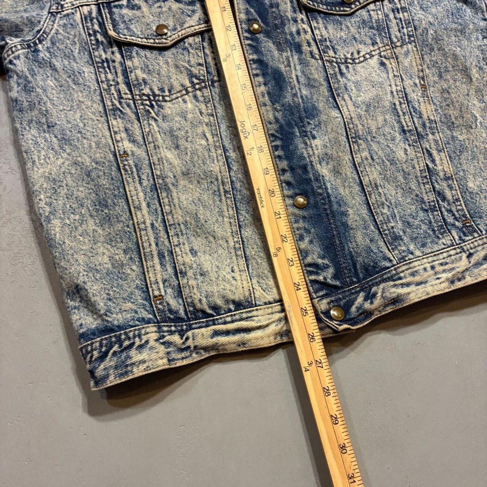Other Vintage 80s Acid Wash Denim Trucker Jacket Made in Brazil Size US M / EU 48-50 / 2 - 8 Thumbnail