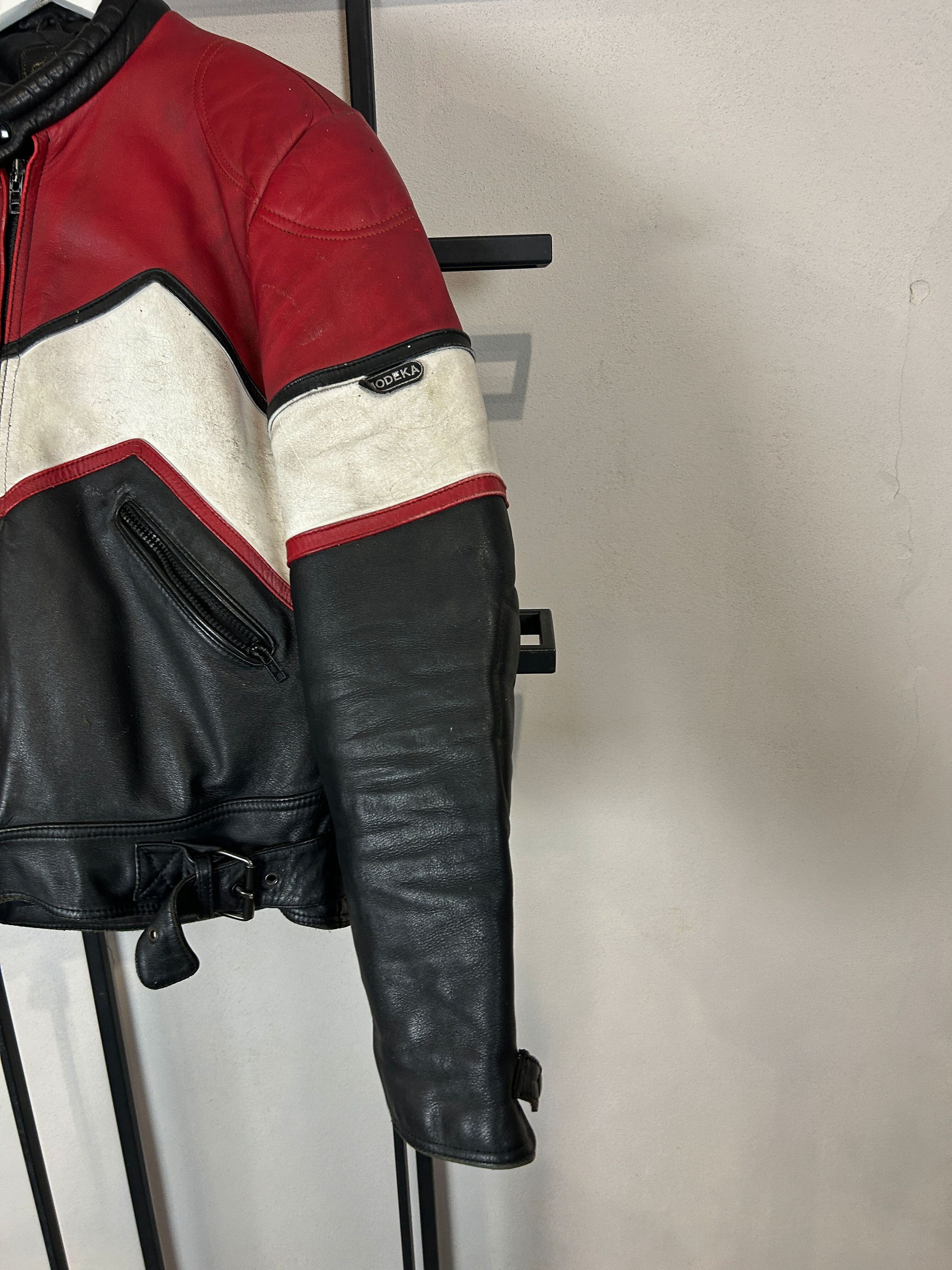 Yohji Yamamoto VTG Leather Motorcycle Racing Jacket Distressed Biker Moto Size US S / EU 44-46 / 1 - 4 Thumbnail