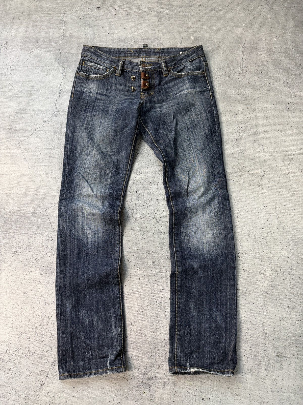 Dsquared2 Vintage Dsquared2 Jeans Italy Skull Navy Denim Bootcut 31 Size US 31 - 5 Thumbnail