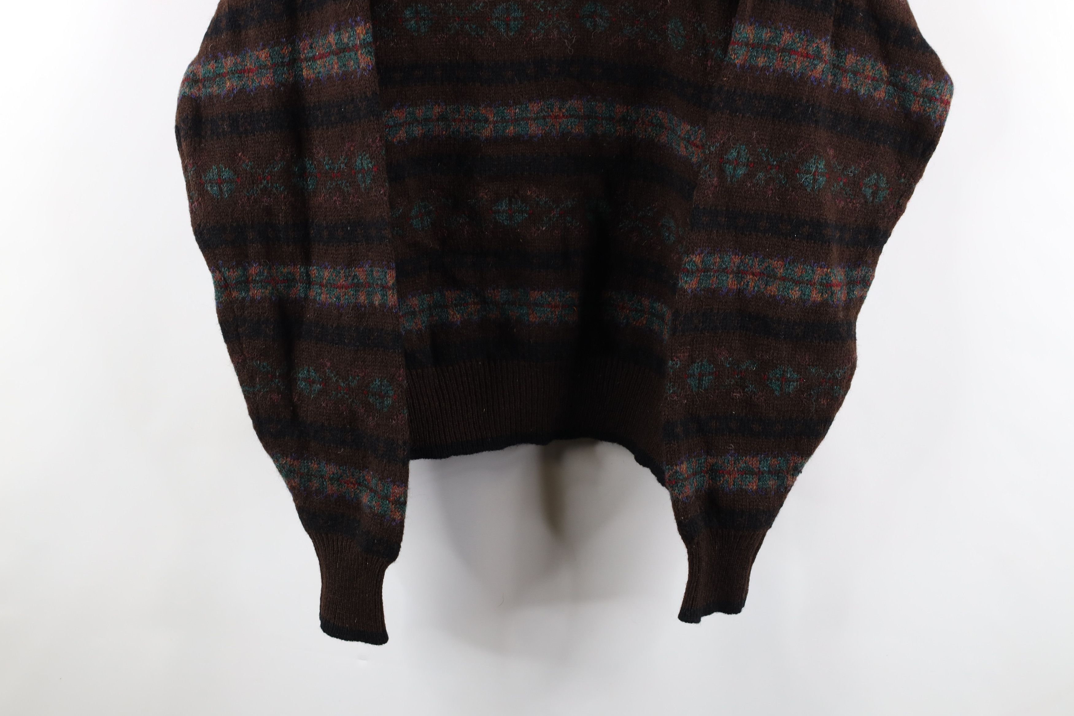 Vintage Vintage 90s Streetwear Fair Isle Wool Knit Crewneck Sweater Size US XL / EU 56 / 4 - 3 Thumbnail