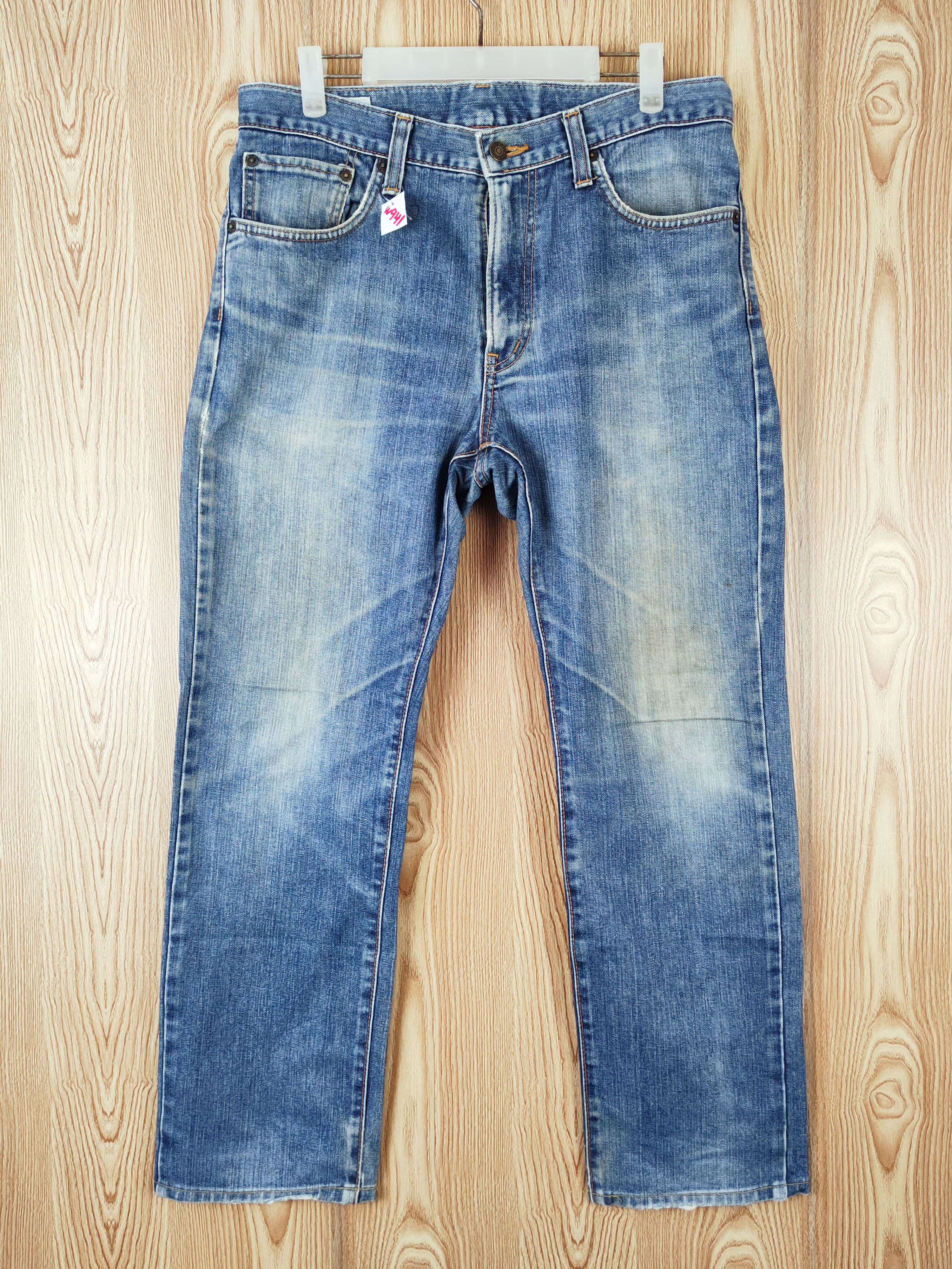 Edwin Edwin Blue Distressed Ripped Jeans #W941 Size US 33 - 1 Thumbnail