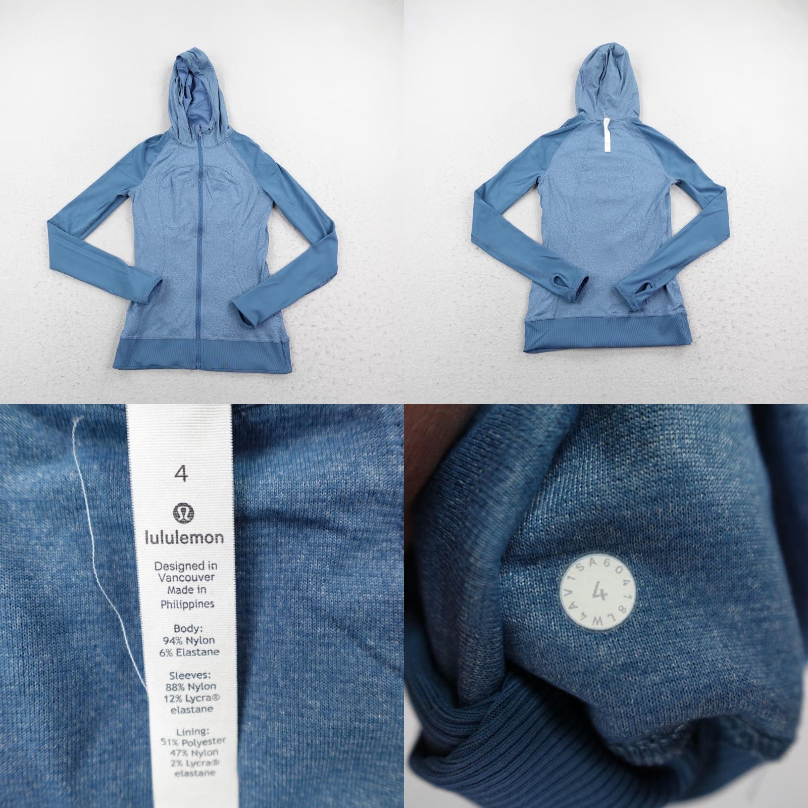 Lululemon Lululemon Jacket Womens 4 Blue Dace Studio Reversible Rib Sleeve Full Zip Yoga Jacket Size S / US 4 / IT 40 - 8 Thumbnail