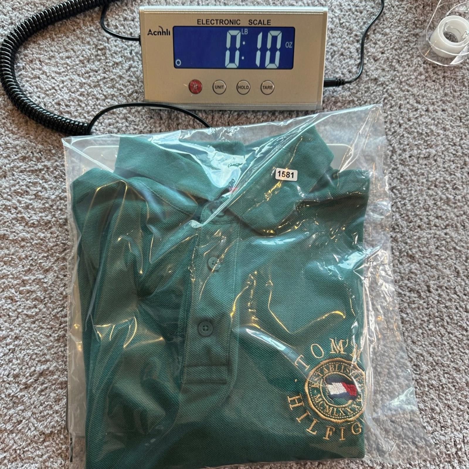 Tommy Hilfiger Tommy Hilfiger Men's Green Regular Fit Polo Shirt XL Logo Size US XL / EU 56 / 4 - 9 Thumbnail