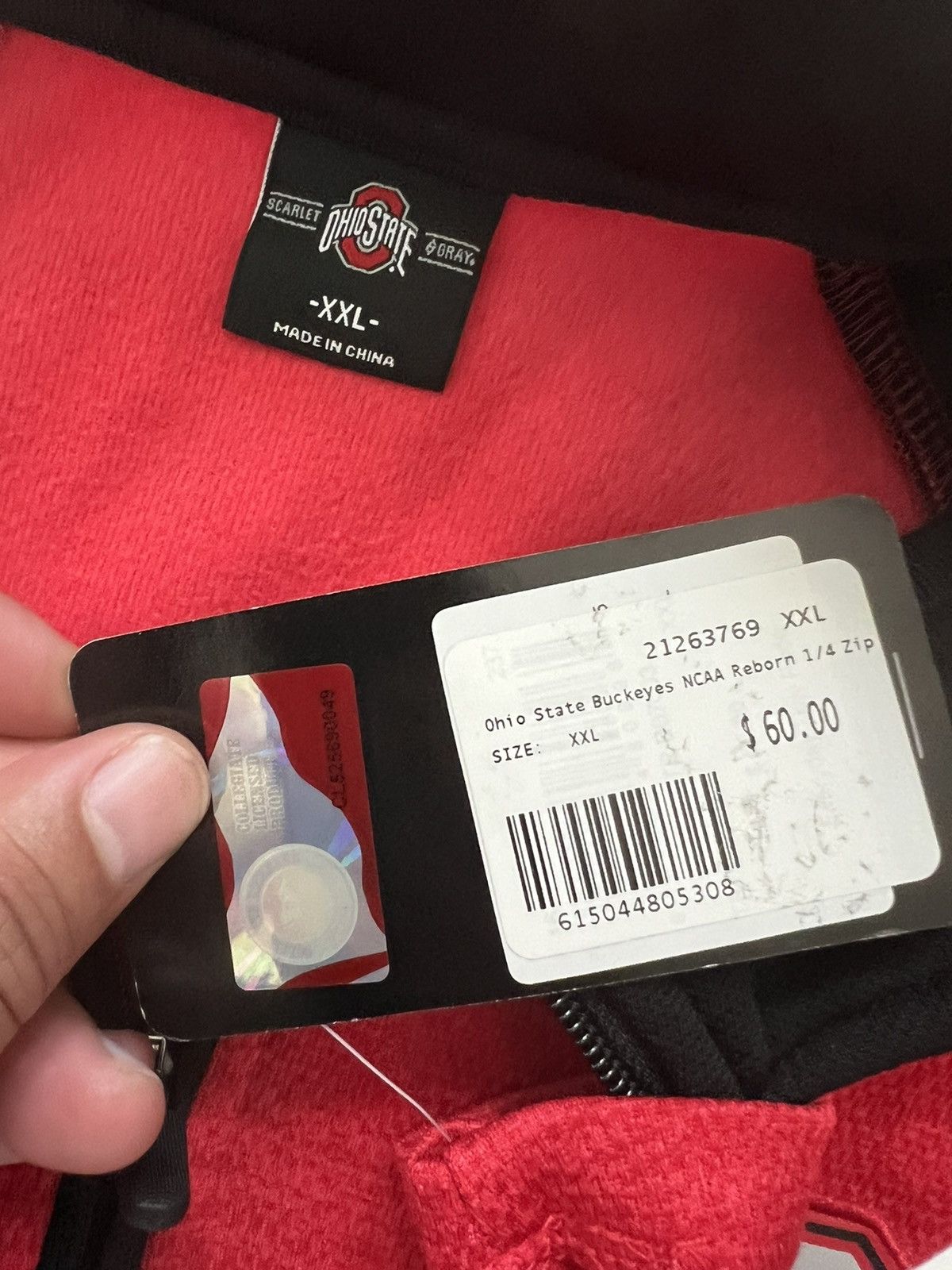 NCAA Ohio State Buckeyes NCAA Knit Crewneck Fleece Zip Up Jacket Size US XXL / EU 58 / 5 - 3 Thumbnail