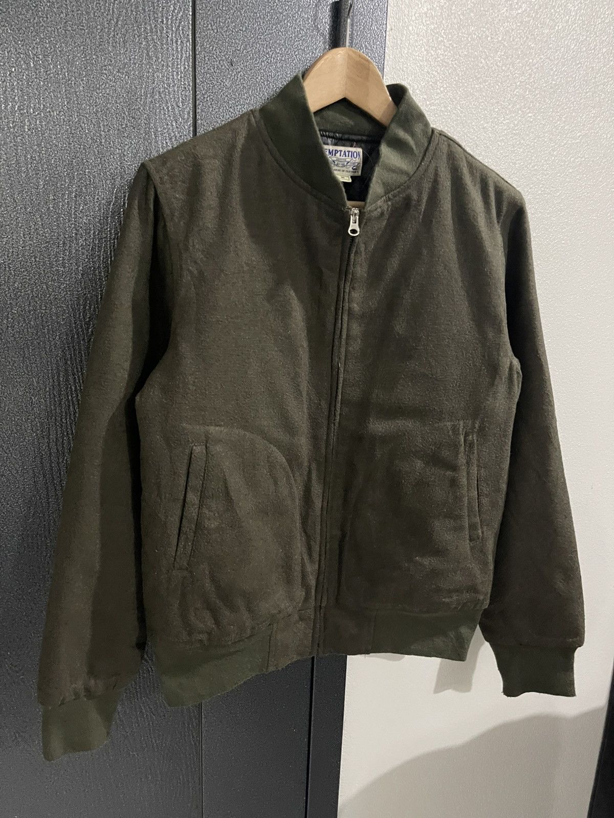 Japanese Brand Vintage Temptation Bomber Wool Jacket Size US M / EU 48-50 / 2 - 3 Thumbnail