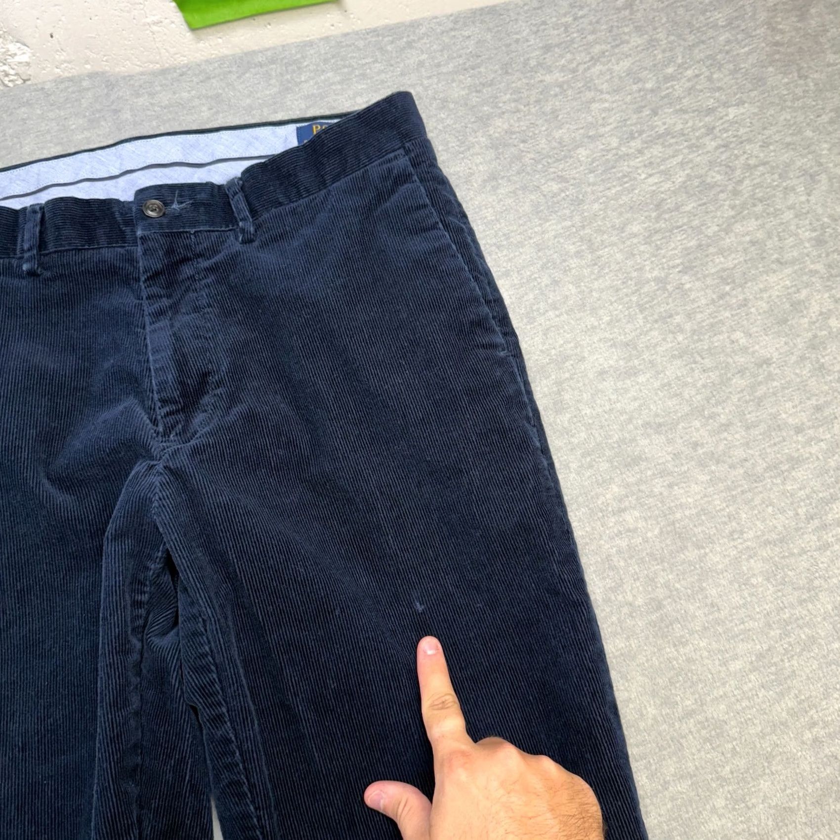 Polo Ralph Lauren Polo Ralph Lauren Pants Mens 34x32 Navy Corduroy Classic Fit Trousers Chino Straight Front Size US S / EU 44-46 / 1 - 3 Thumbnail