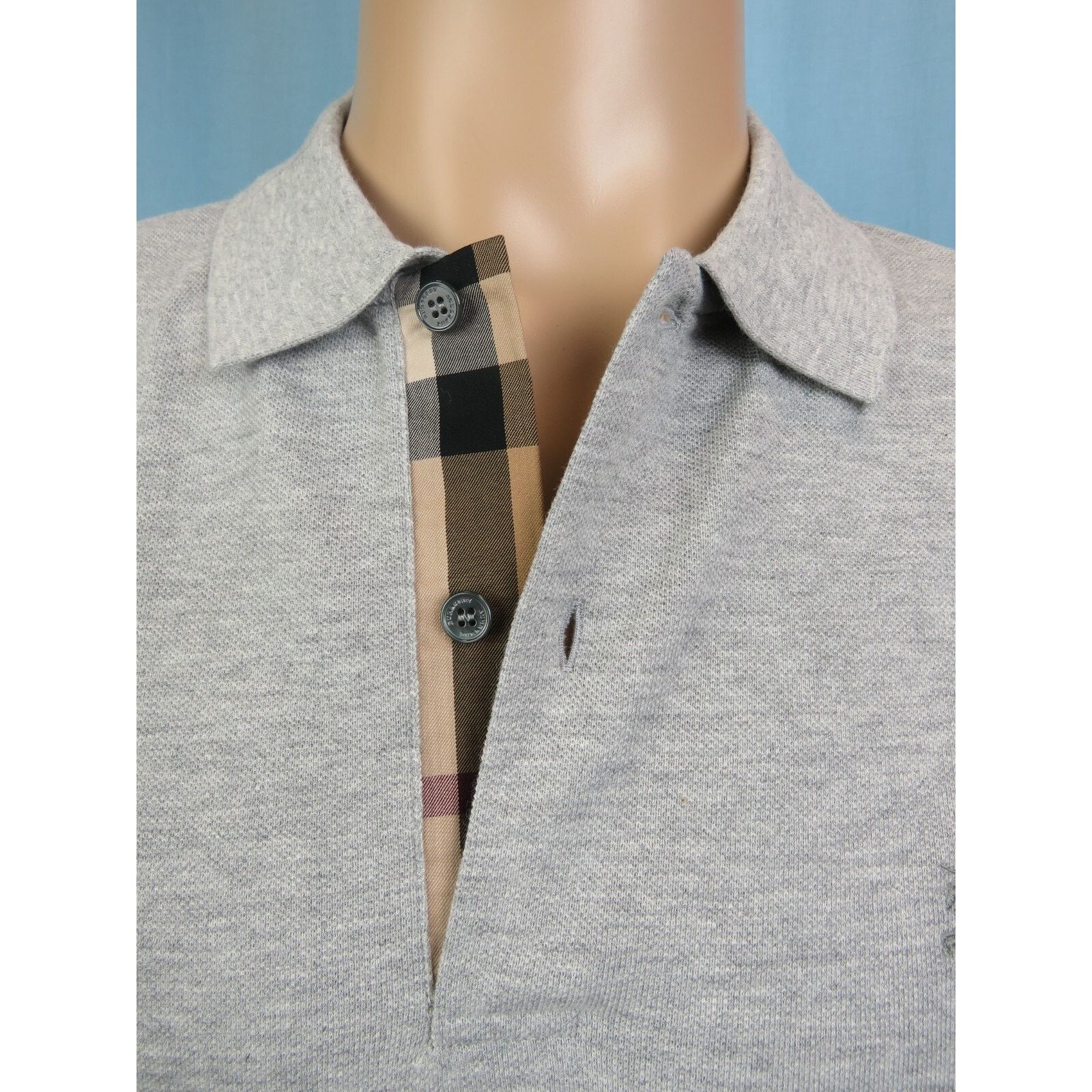 Burberry BURBERRY OXFORD GRAY COTTON CHECK LOGO SHORT SLEEVE SHIRT S Size US S / EU 44-46 / 1 - 4 Thumbnail