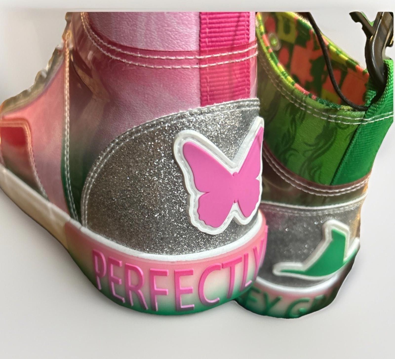 Ground Y WICKED Top Sneaker Pink Green Women's Sz8.5 ELPHABA GLINDA Size US 8.5 / IT 38.5 - 5 Thumbnail
