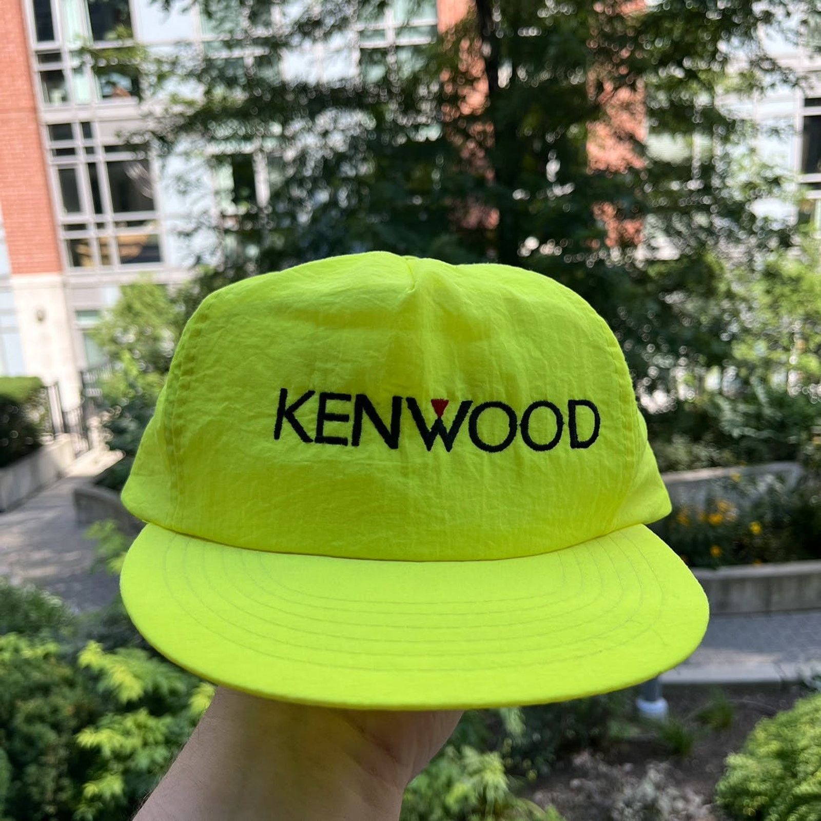 Vintage Vintage 1990’s Kenwood Snapback Hat Yellow OSFA Size ONE SIZE - 5 Thumbnail