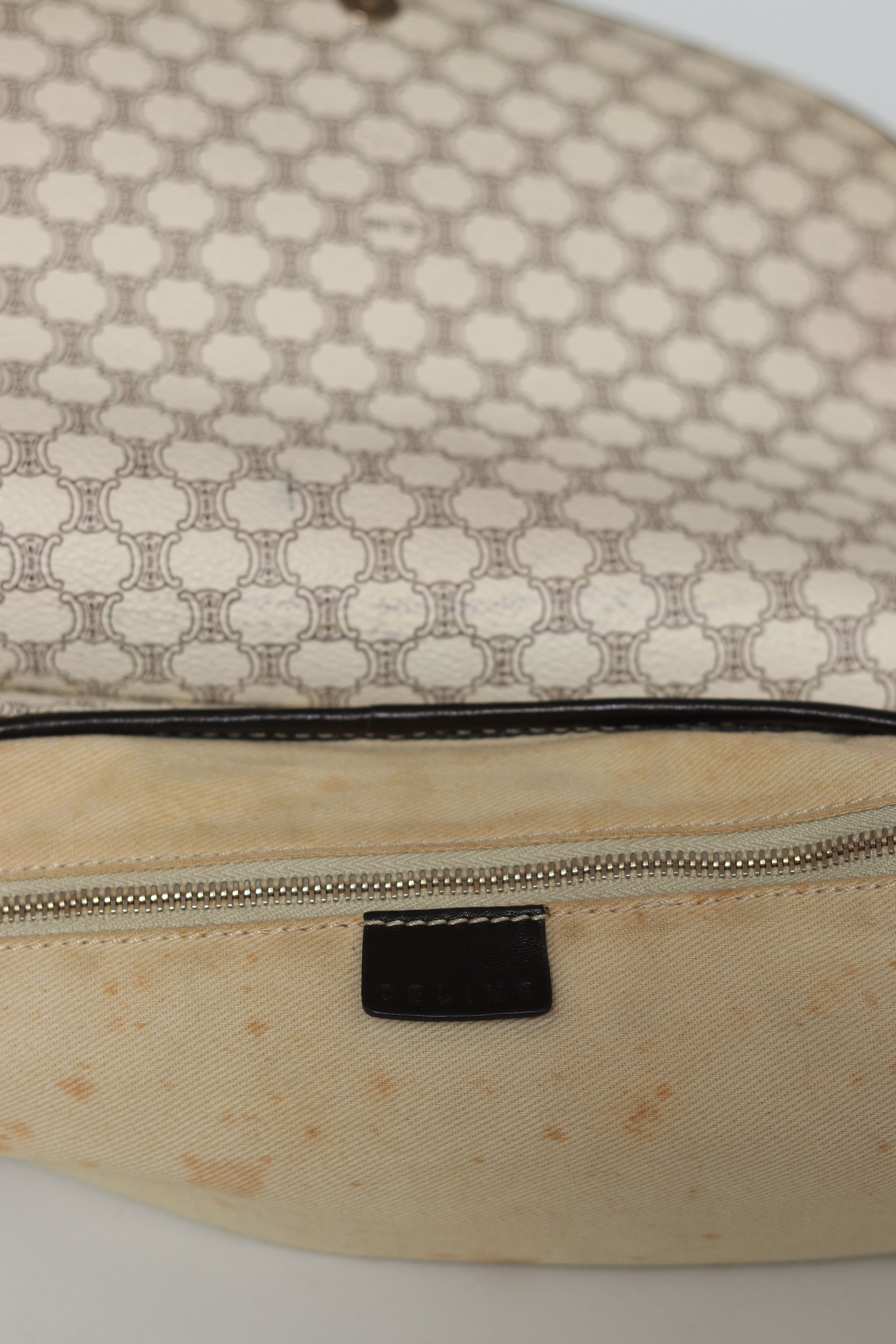 Celine × Vintage CELINE Macadam Canvas Shoulder Bag PVC White Size ONE SIZE - 6 Thumbnail