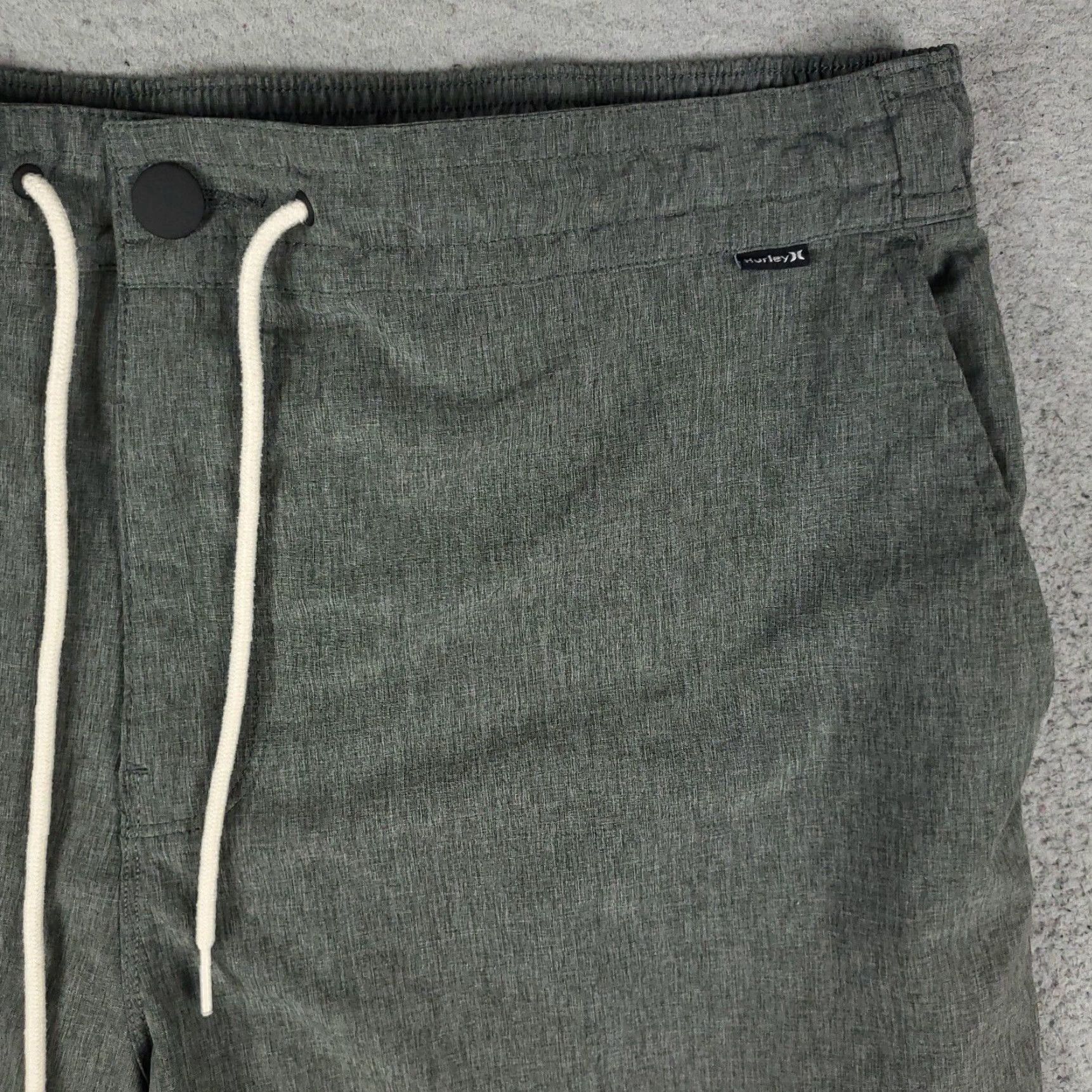Hurley Hurley Shorts Mens Size 36 Phantom Hybrid Lace Tie Slash Pockets Chino Gray Polyester Regular Front Zip Pocket Logo casual travel workwear 36 Mens Size US 36 / EU 52 - 3 Thumbnail