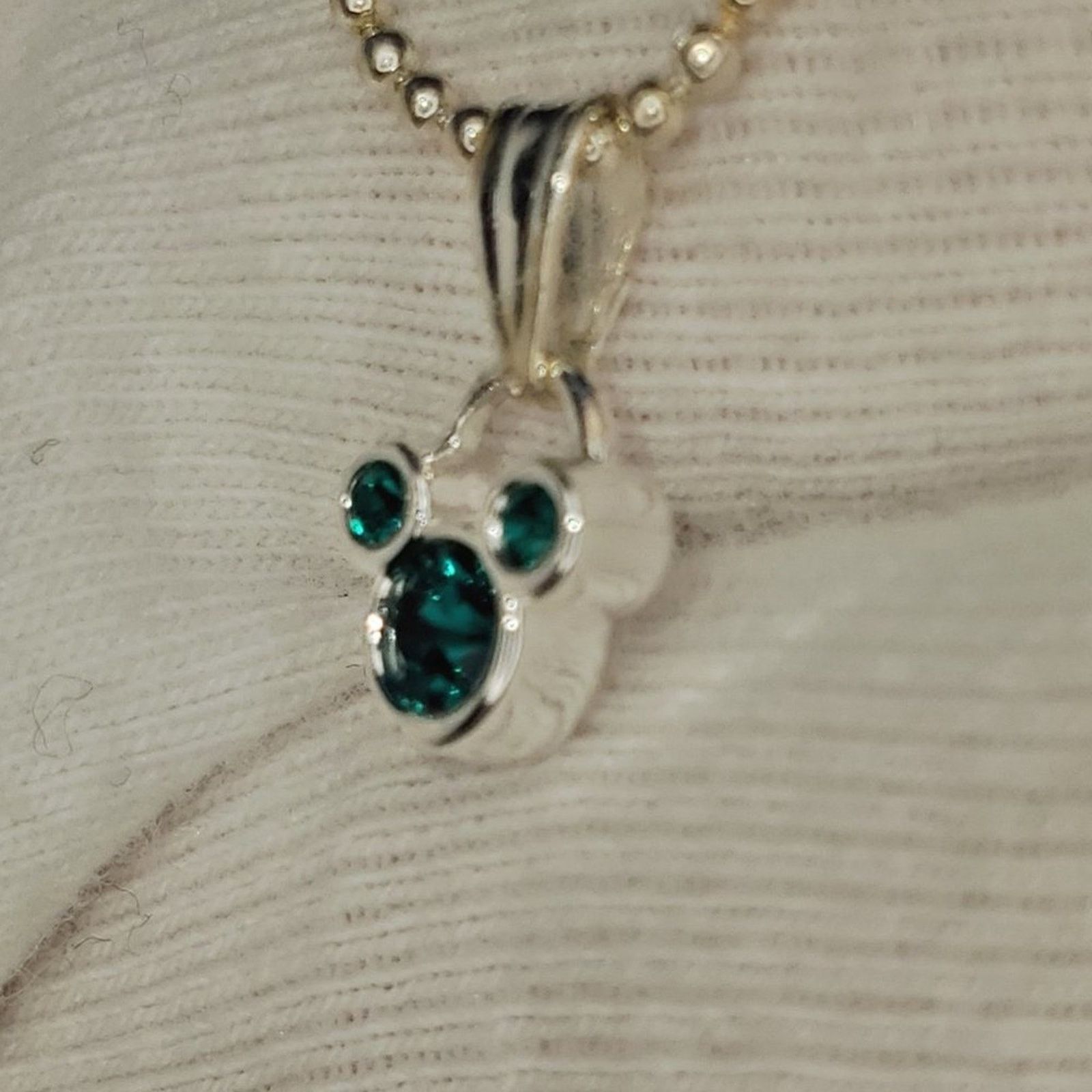 Disney Disney Mickey Mouse Blue/Green Gem Necklace Size ONE SIZE - 3 Thumbnail