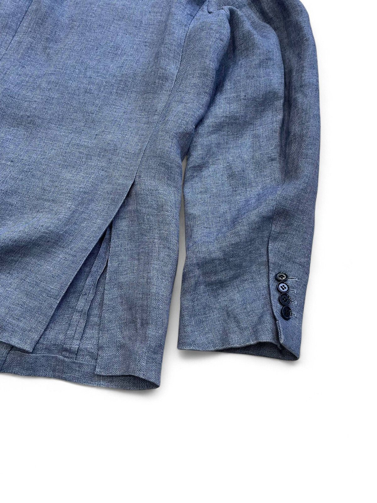 Loro Piana Loro piana blue linen blazer jacket italian luxury classic Size 48L - 9 Thumbnail