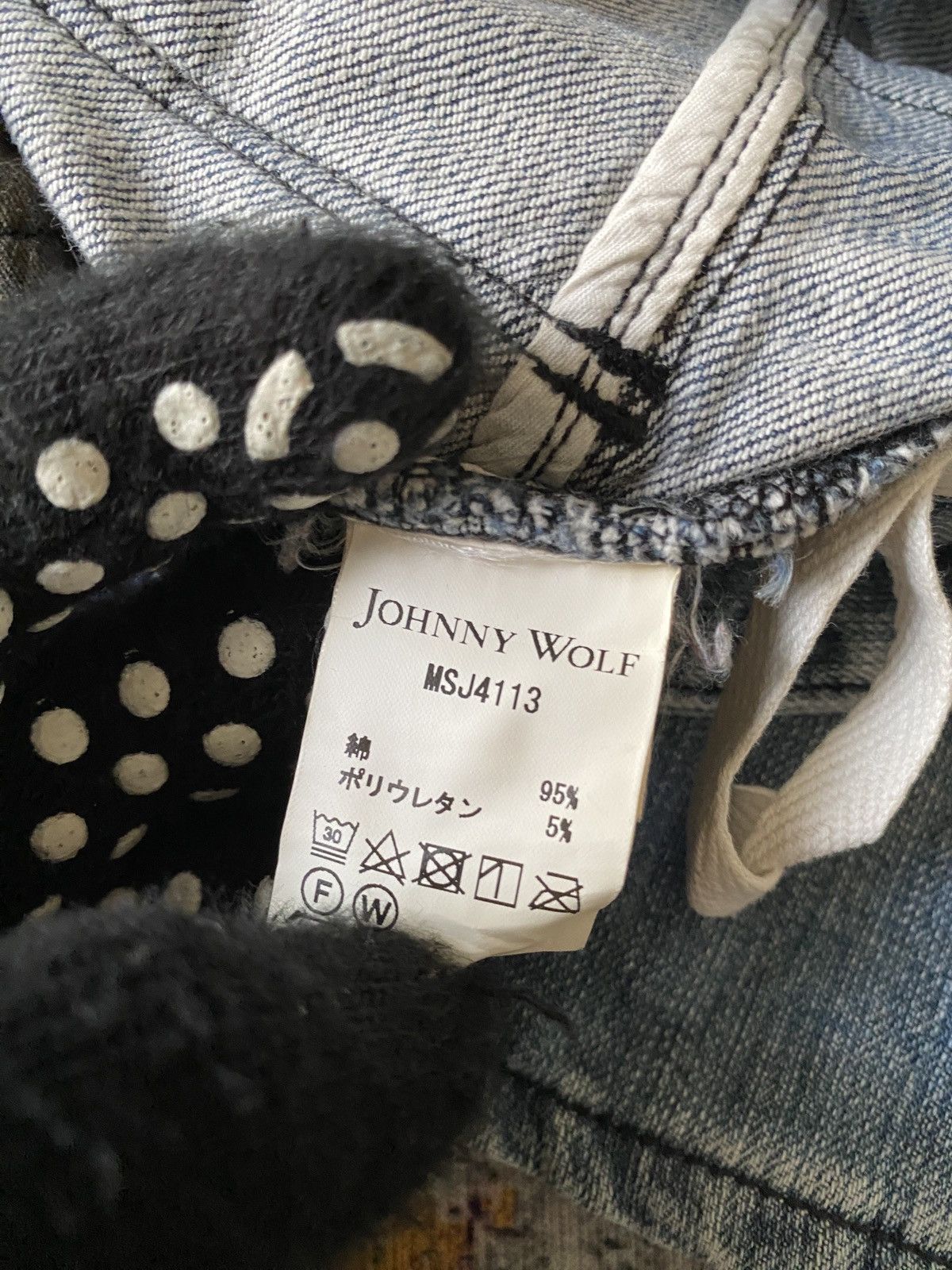 Japanese Brand Johnny Wolf Faded Blue Distressed Rick Owens Style Jeans Size US 30 / EU 46 - 24 Thumbnail