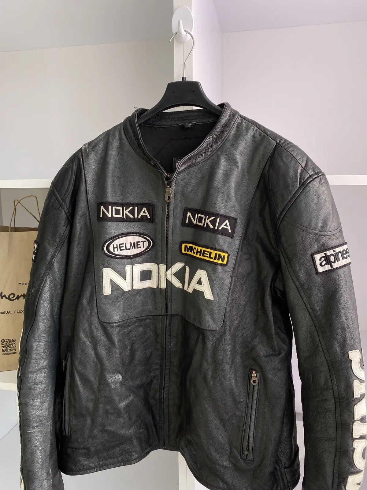Vintage Vintage Nokia Leather moto racing jacket Size US M / EU 48-50 / 2 - 4 Thumbnail