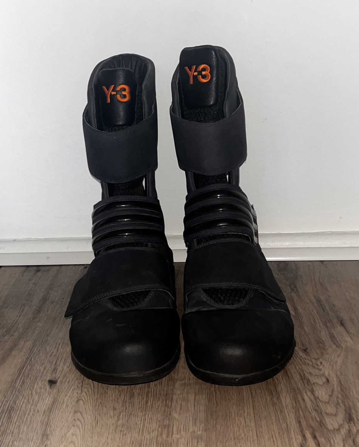 Y-3 SS2003 Black Velcro Boots (Runway)