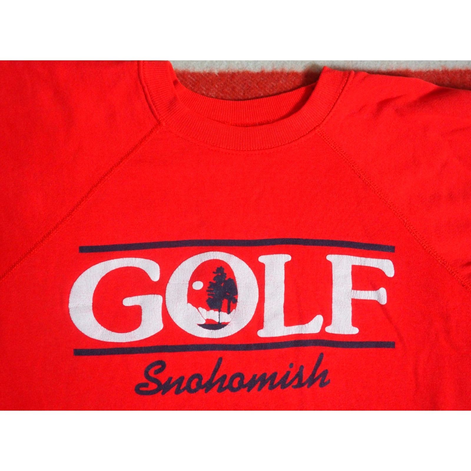 Hanes VINTAGE Hanes Sweatshirt Raglan Pullover USA Golf Crew Neck XL Red Men VTG 80s Size US XL / EU 56 / 4 - 3 Thumbnail
