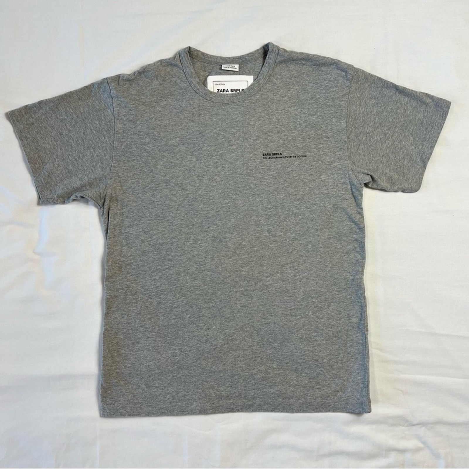 Zara Zara Collection XS Basic Grey T-Shirt Short Sleeve Crew Neck Size XS / US 0-2 / IT 36-38 - 2 Thumbnail