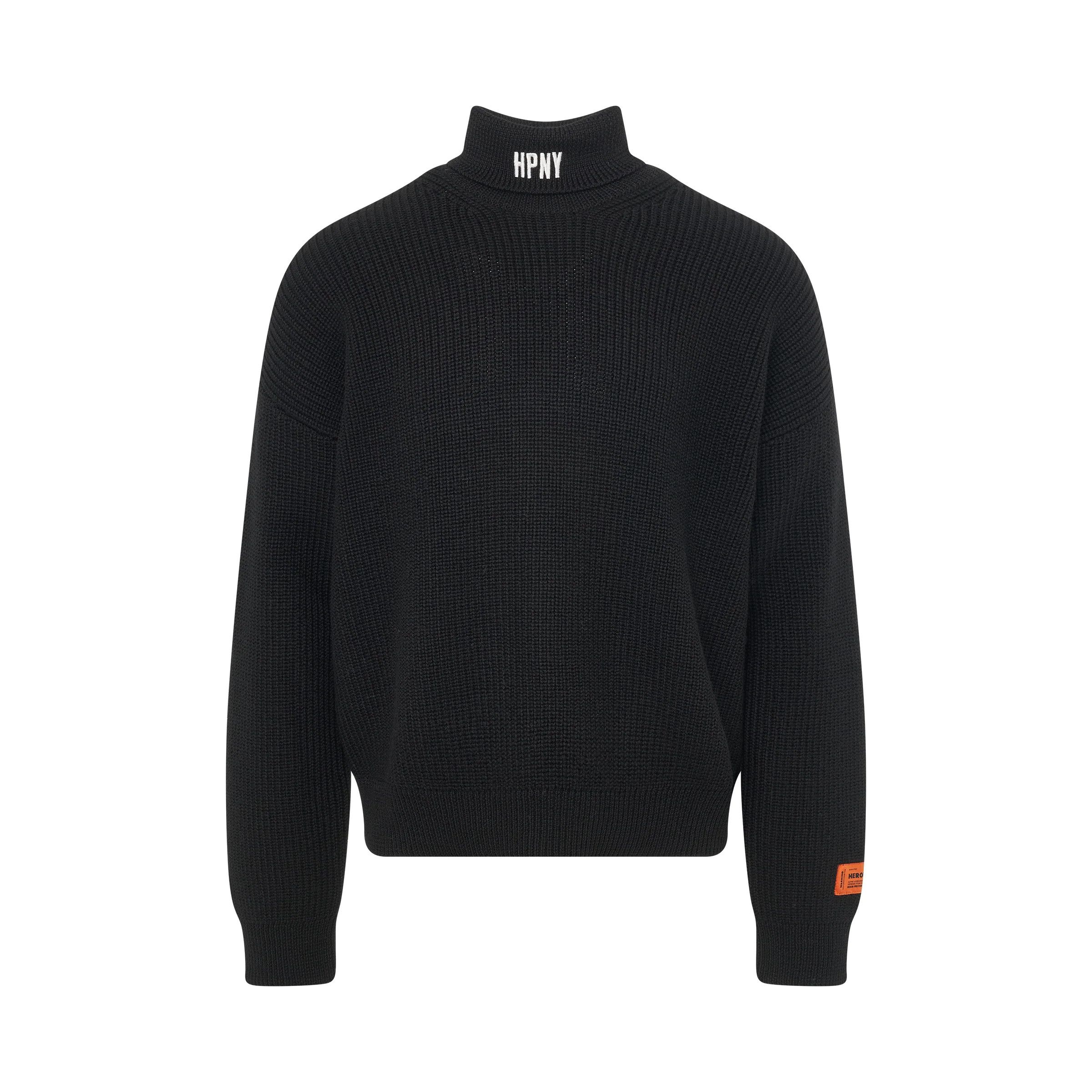 o1mris0824 Knit Rollneck in Black