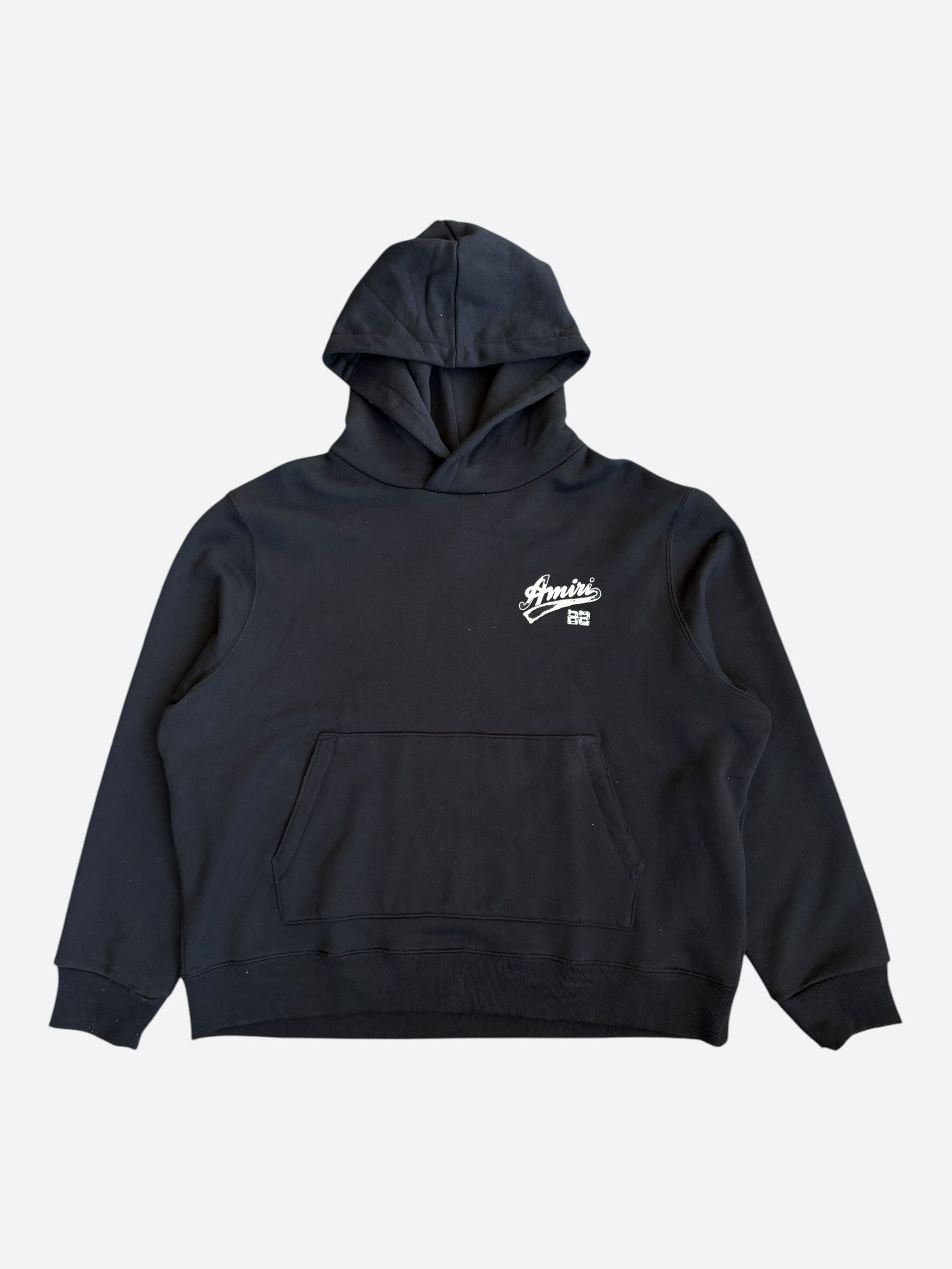 Amiri Amiri Black & White 22 Distressed Logo Hoodie Size US XXL / EU 58 / 5 - 1 Thumbnail