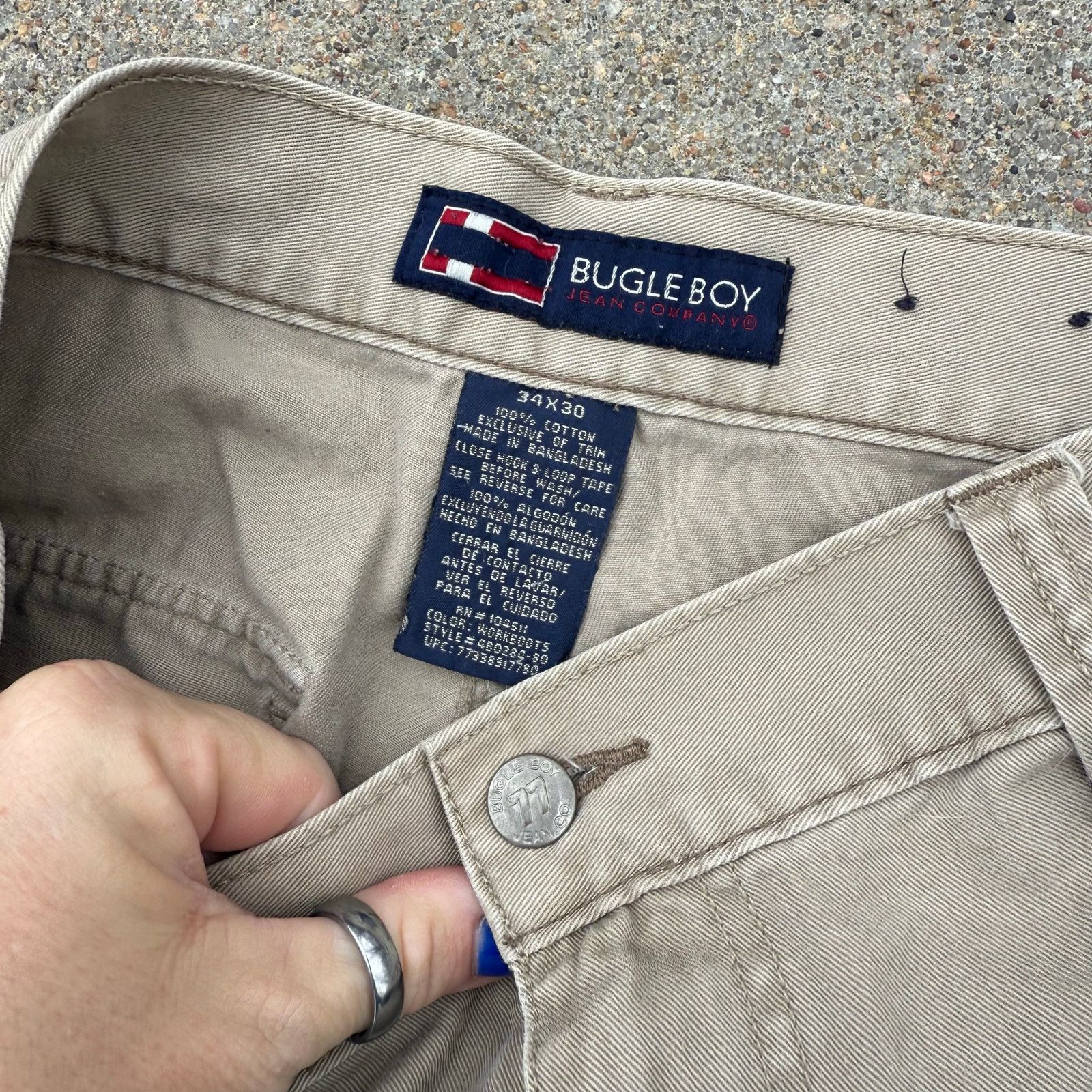 Bugle Boy Bugle Boy Y2K Khaki Zip-Off Cargo Jean Shorts Size 34 Size US 34 / EU 50 - 4 Thumbnail