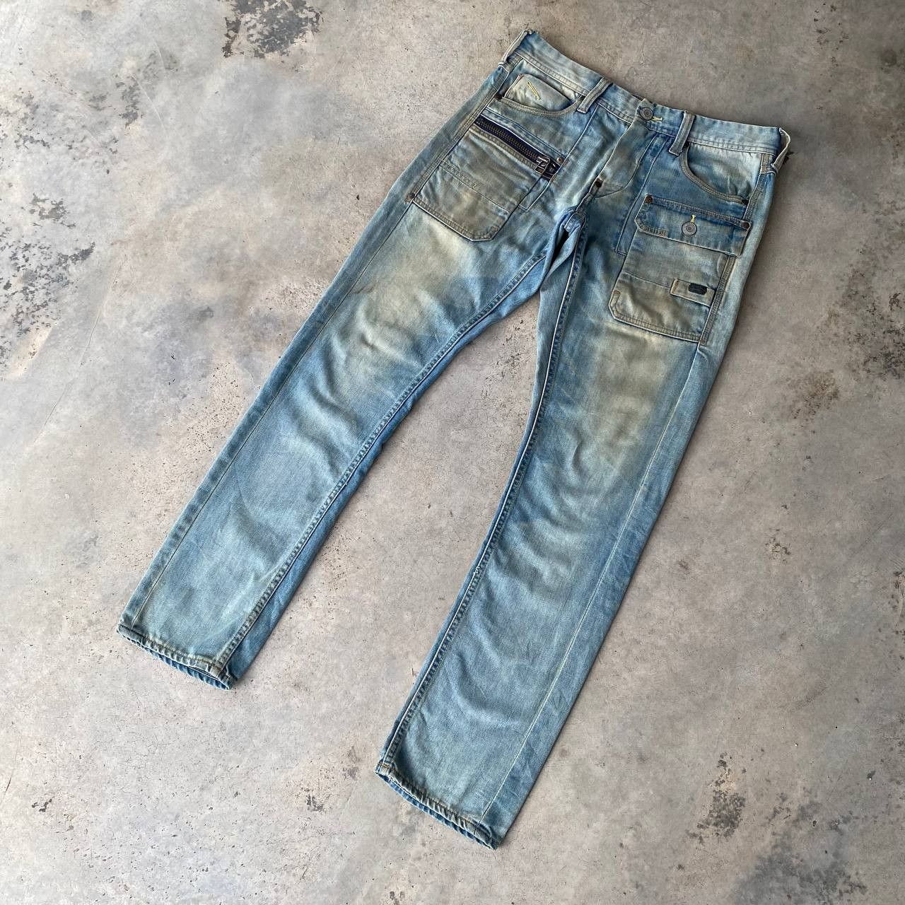 Avirex VINTAGE AVIREX BUSHPANT DENIM RUSTY WASH DIRTY STRAIGHT LEG Size US 30 / EU 46 - 2 Thumbnail