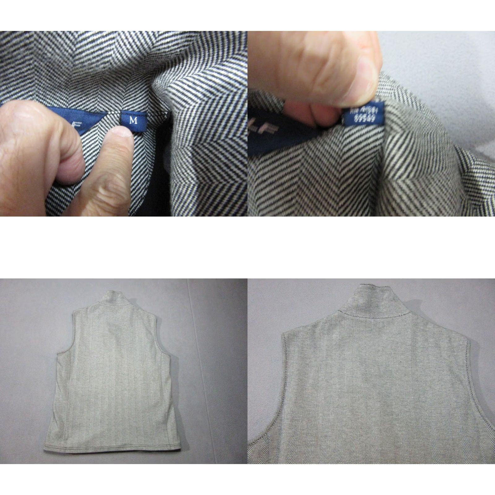 Polo Ralph Lauren Polo Golf Ralph Lauren Vest Mens Medium Gray Herringbone Knit 1/4 Quarter Zip Size US M / EU 48-50 / 2 - 8 Thumbnail
