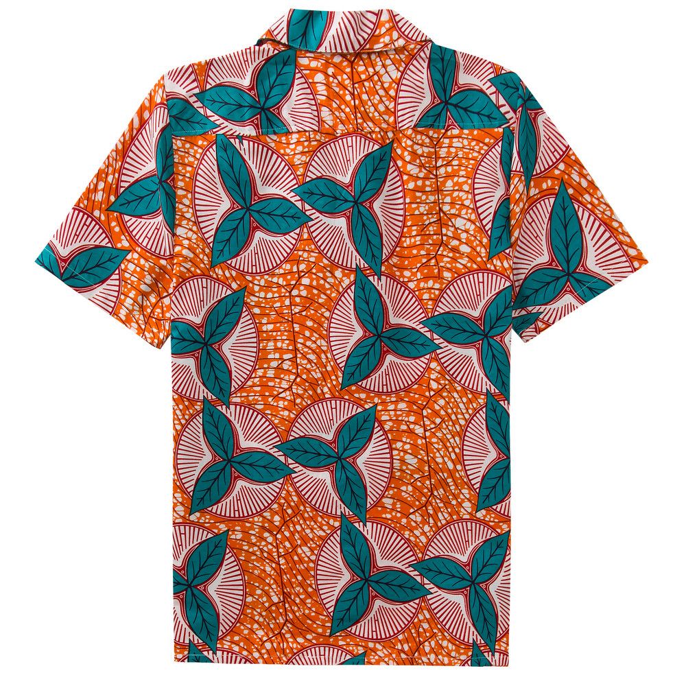 Other African Wax Print Men Shirt Short Sleeves Summer Size US M / EU 48-50 / 2 - 2 Thumbnail