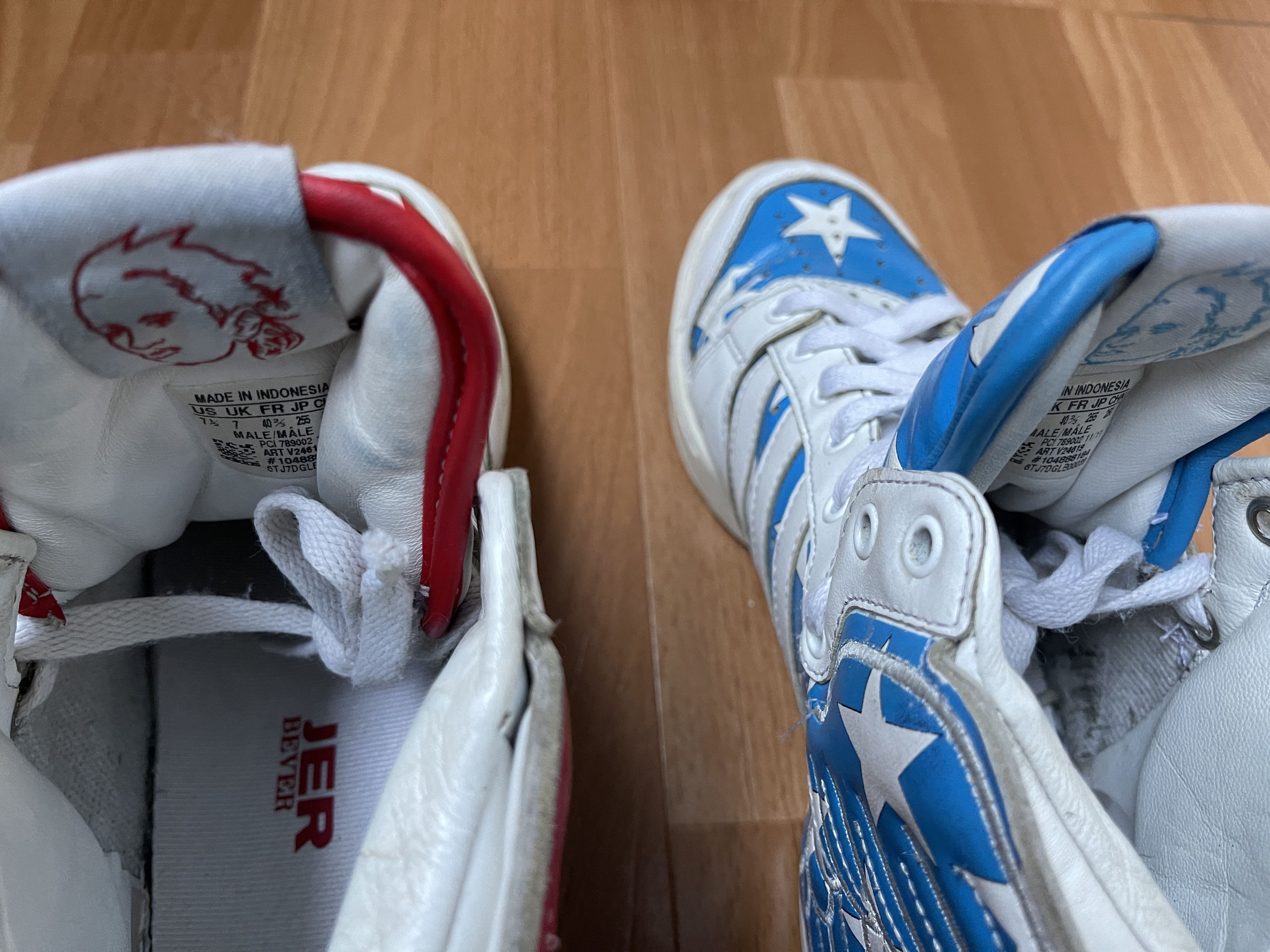 Adidas × Jeremy Scott Adidas Jeremy Scott Wings 2.0 FLAG Stars and Stripes V24619 Size US 7.5 / EU 40-41 - 11 Thumbnail