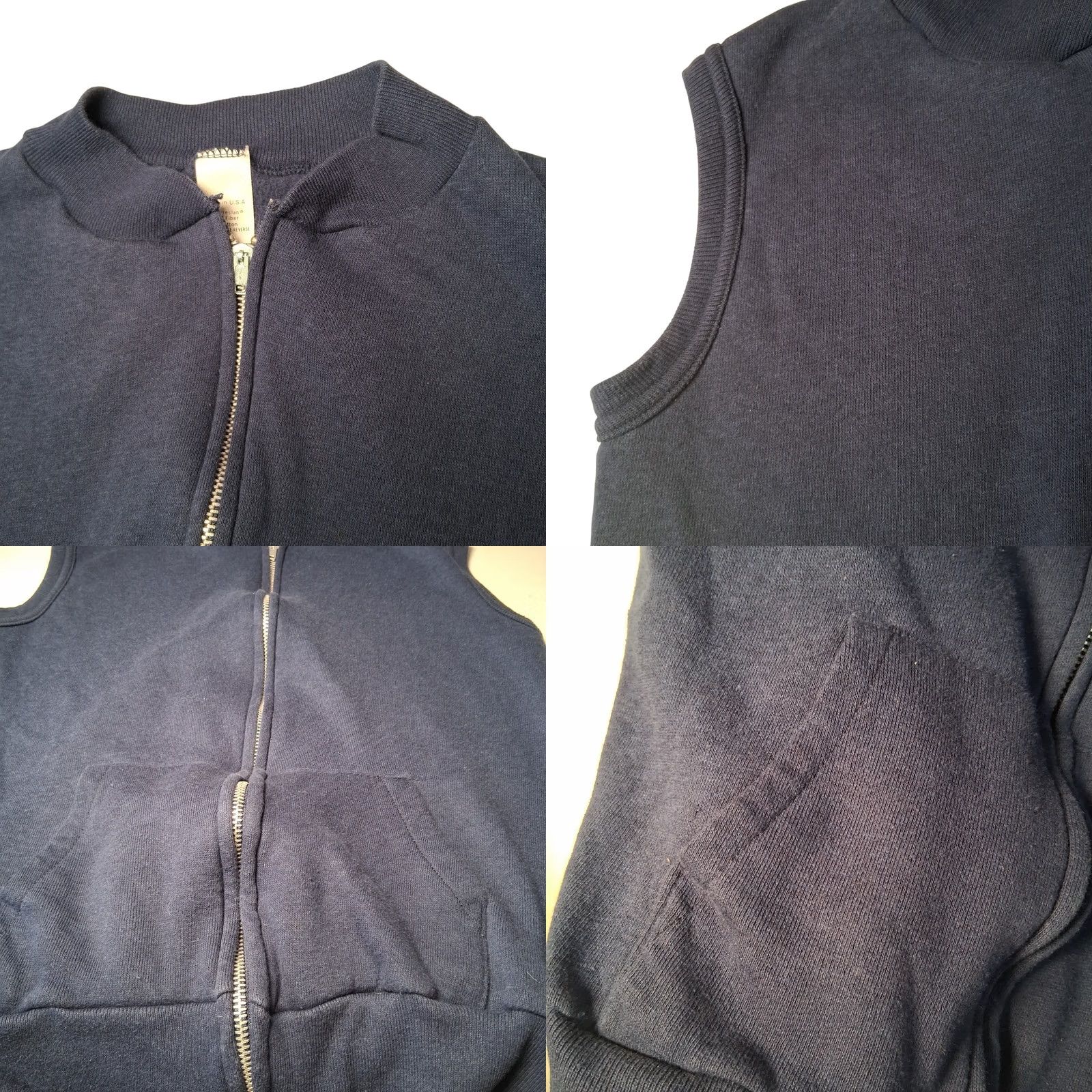 Vintage VINTAGE Unbranded Sweatshirt Vest M Blue Zip Sleeveless Mock Neck Activewear Sportswear Men Size US M / EU 48-50 / 2 - 8 Thumbnail