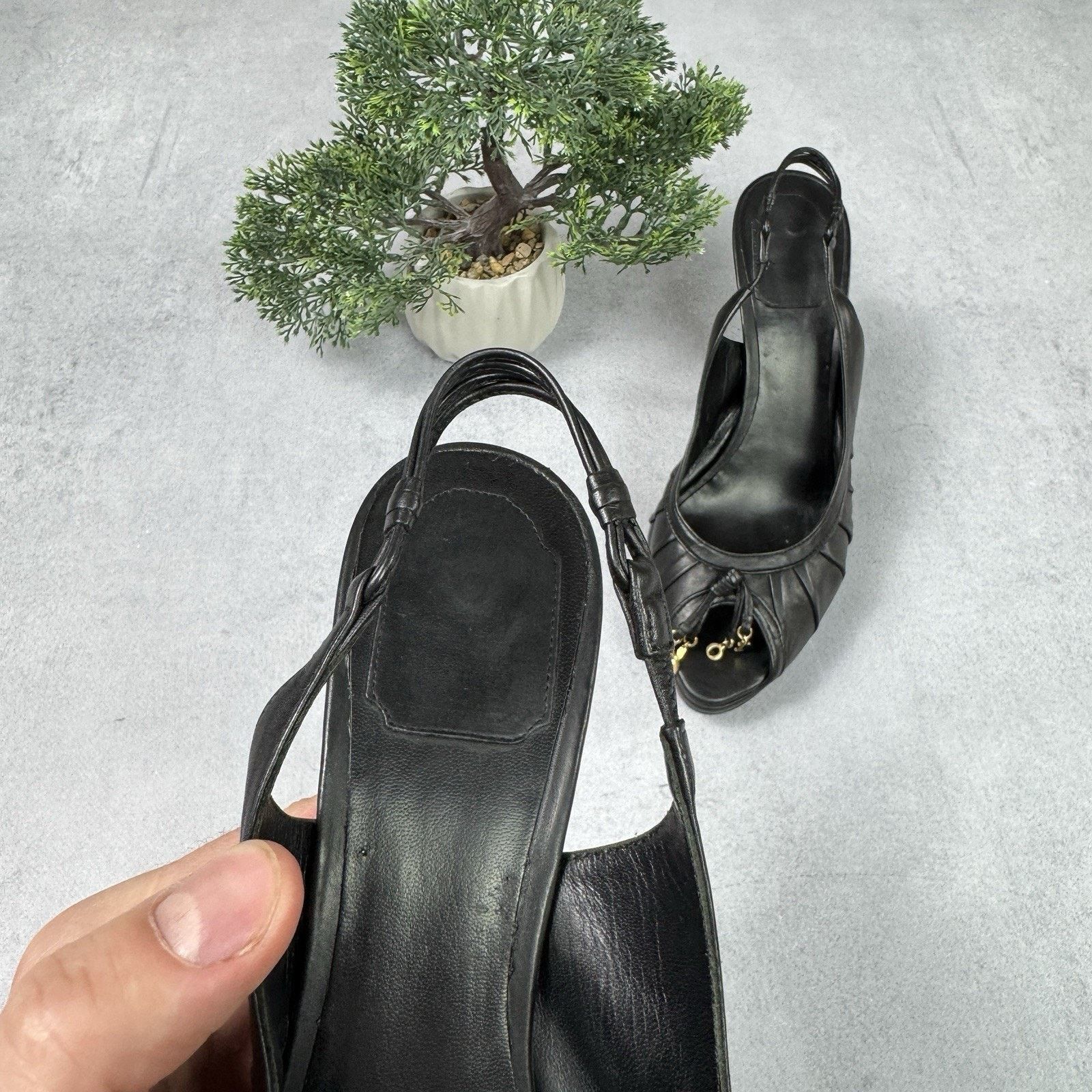 Dior Vintage Christian Dior Heels Black Size 40 Us 10 Metallic Size US 10 / IT 40 - 9 Thumbnail