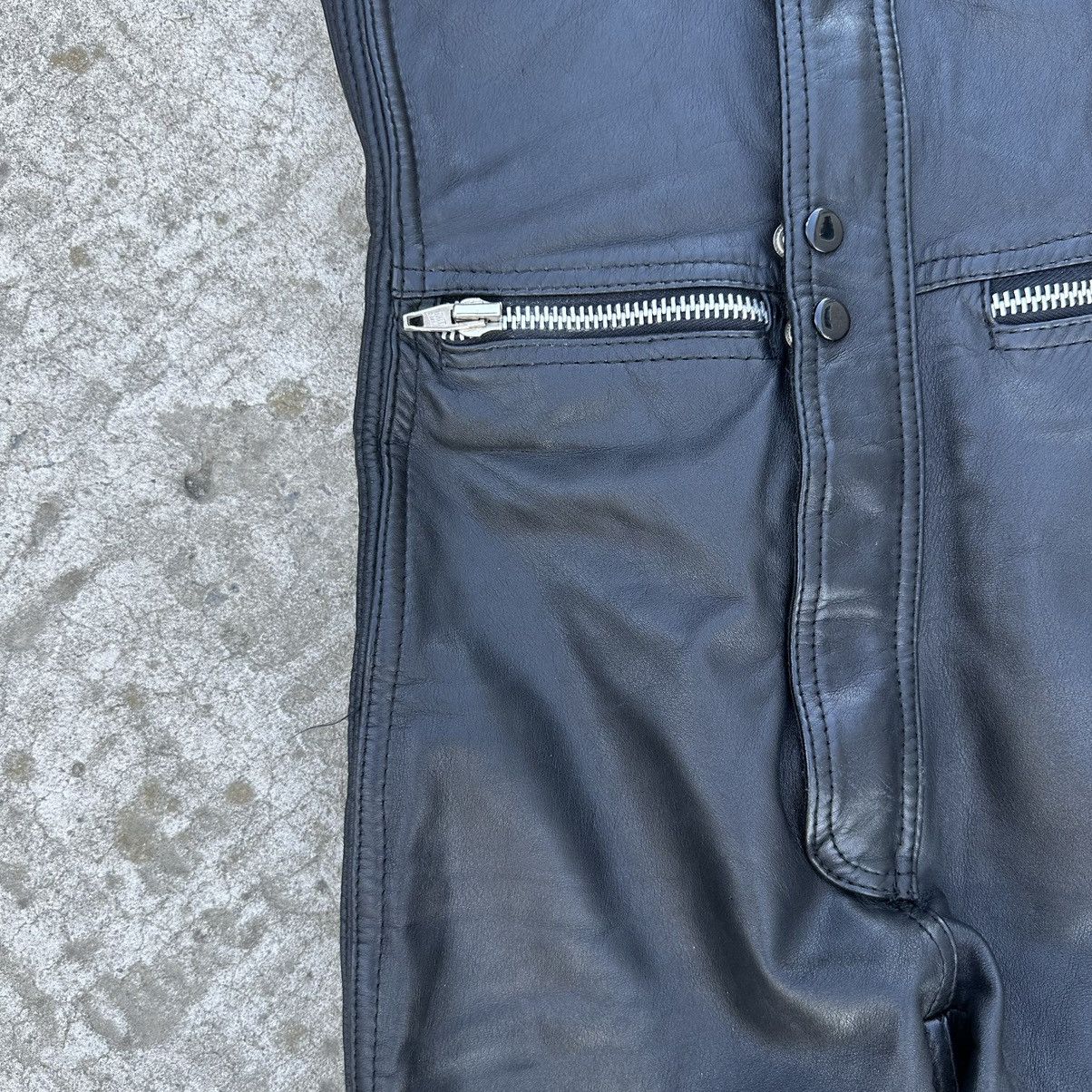 Vintage Vintage Moto Leather Pants Overalls Style USA Y2K 00s Size 27" / US 4 / IT 40 - 7 Thumbnail