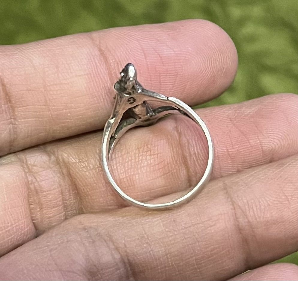 Jewelry × Vintage Rare Vintage Hanging Skeleton Silver Ring Size ONE SIZE - 5 Thumbnail