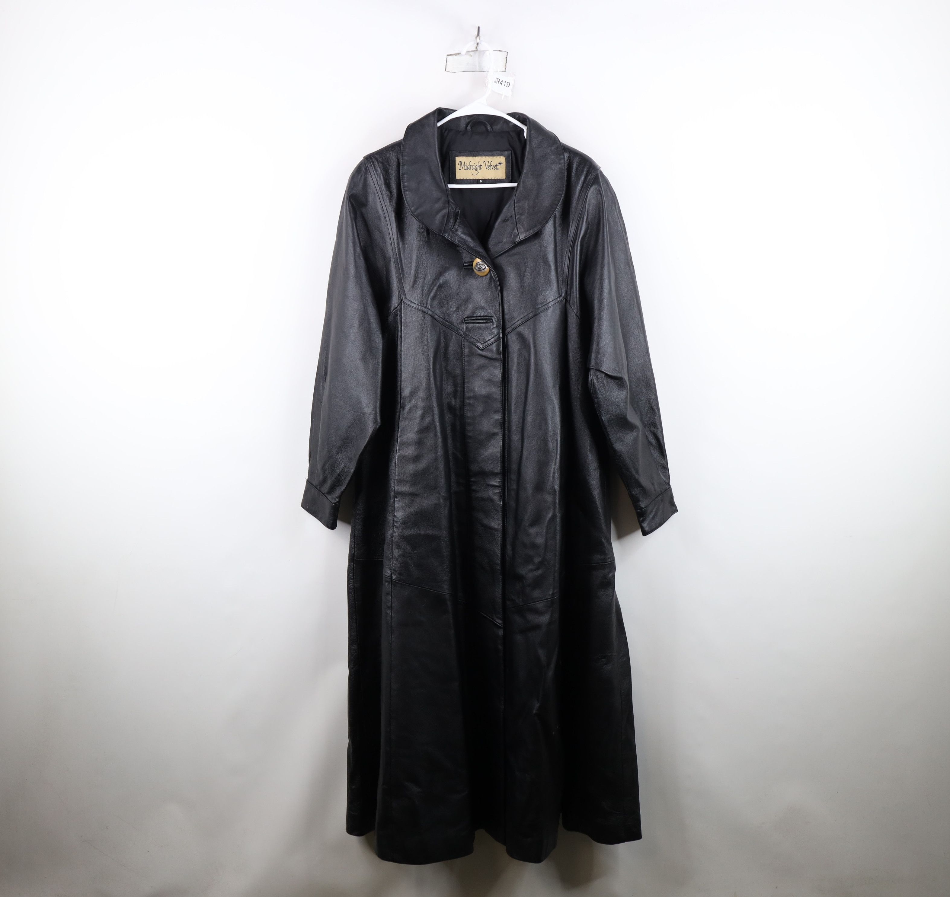 Vintage Vintage 90s Streetwear Heavy Leather Trench Coat Jacket Size M / US 6-8 / IT 42-44 - 1 Thumbnail