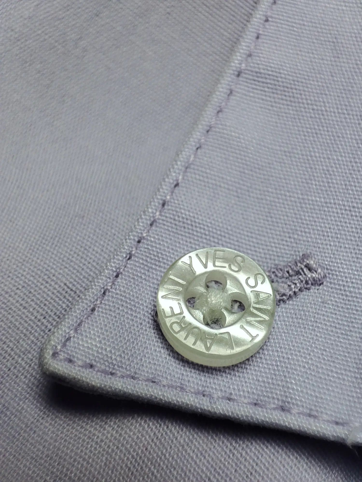 Vintage × Yves Saint Laurent Vintage YSL purple button shirt Size US XL / EU 56 / 4 - 6 Thumbnail