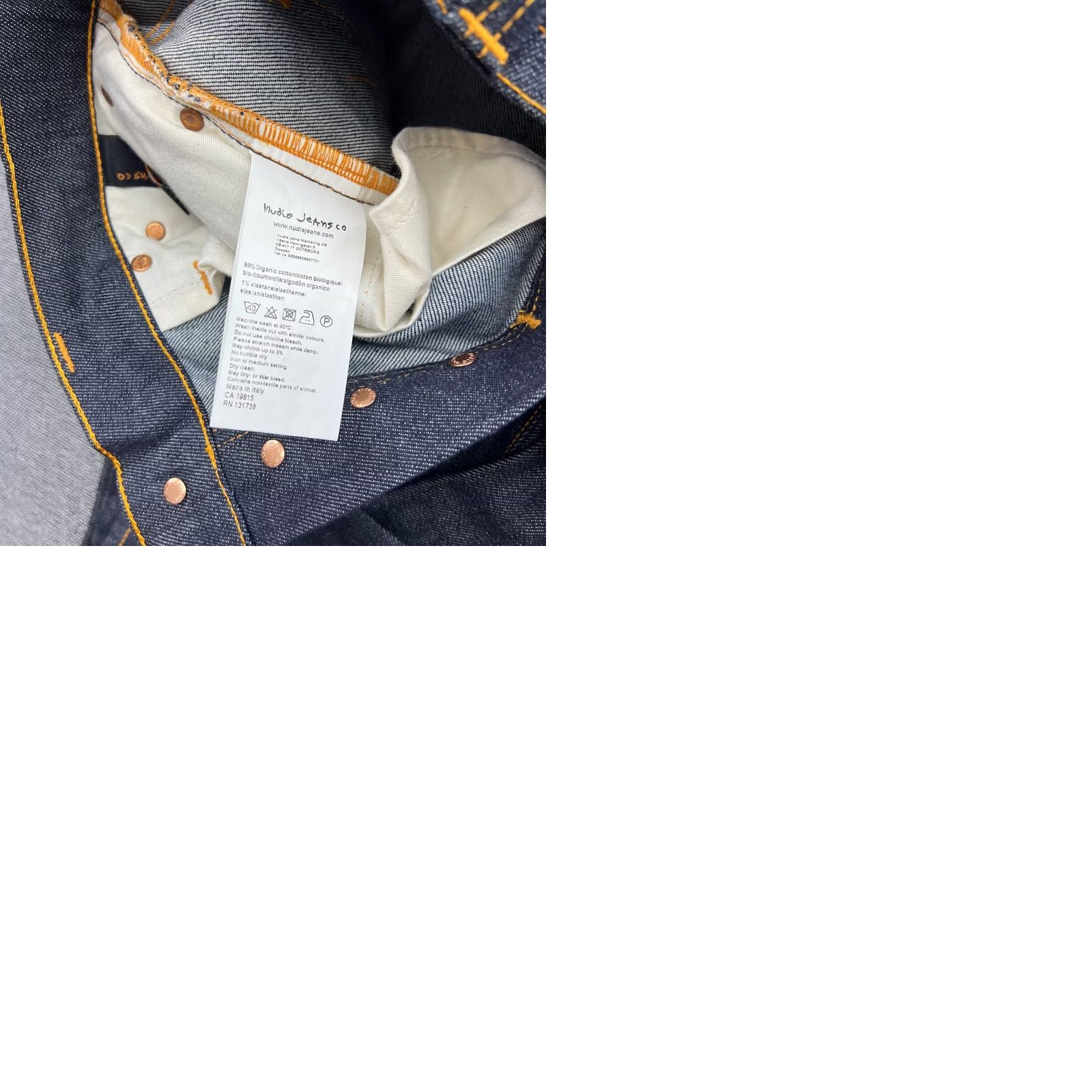 Nudie Jeans Nudie Jeans Grim Tim Straight Denim Blue Navy W30 L32 Organic Button Fly Mens Size US 30 / EU 46 - 10 Thumbnail