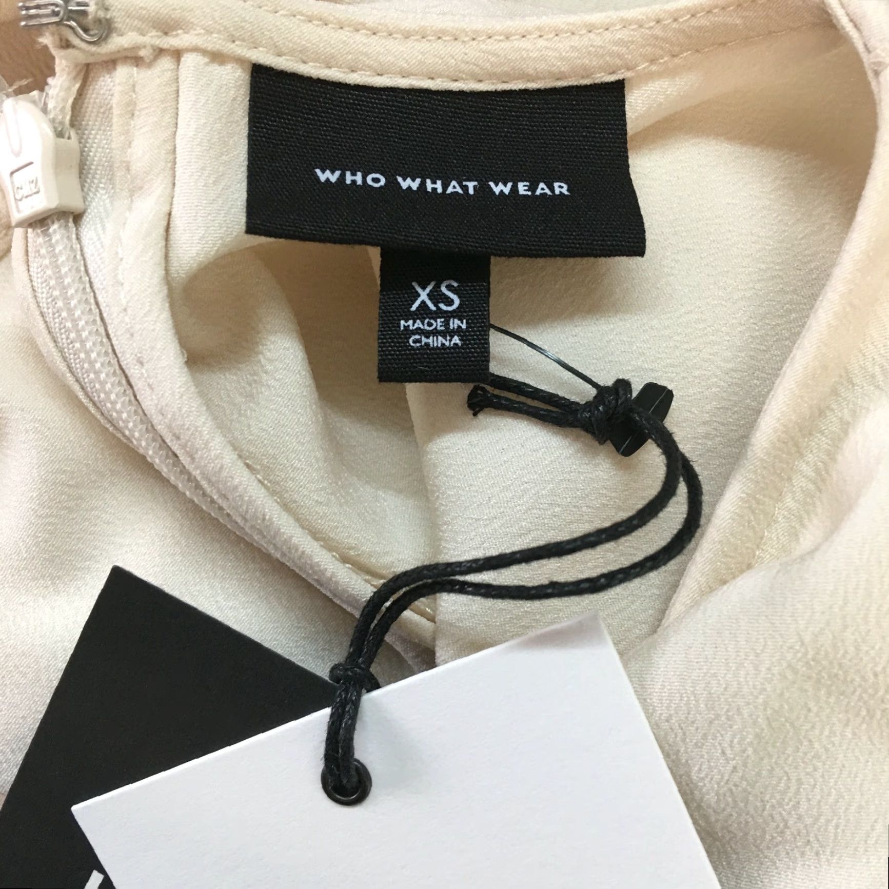 Vintage WHO WHAT WEAR Womens Blouse Long Sleeve Scarf Neck White Chiffon Size XS Casual Size XS / US 0-2 / IT 36-38 - 5 Thumbnail