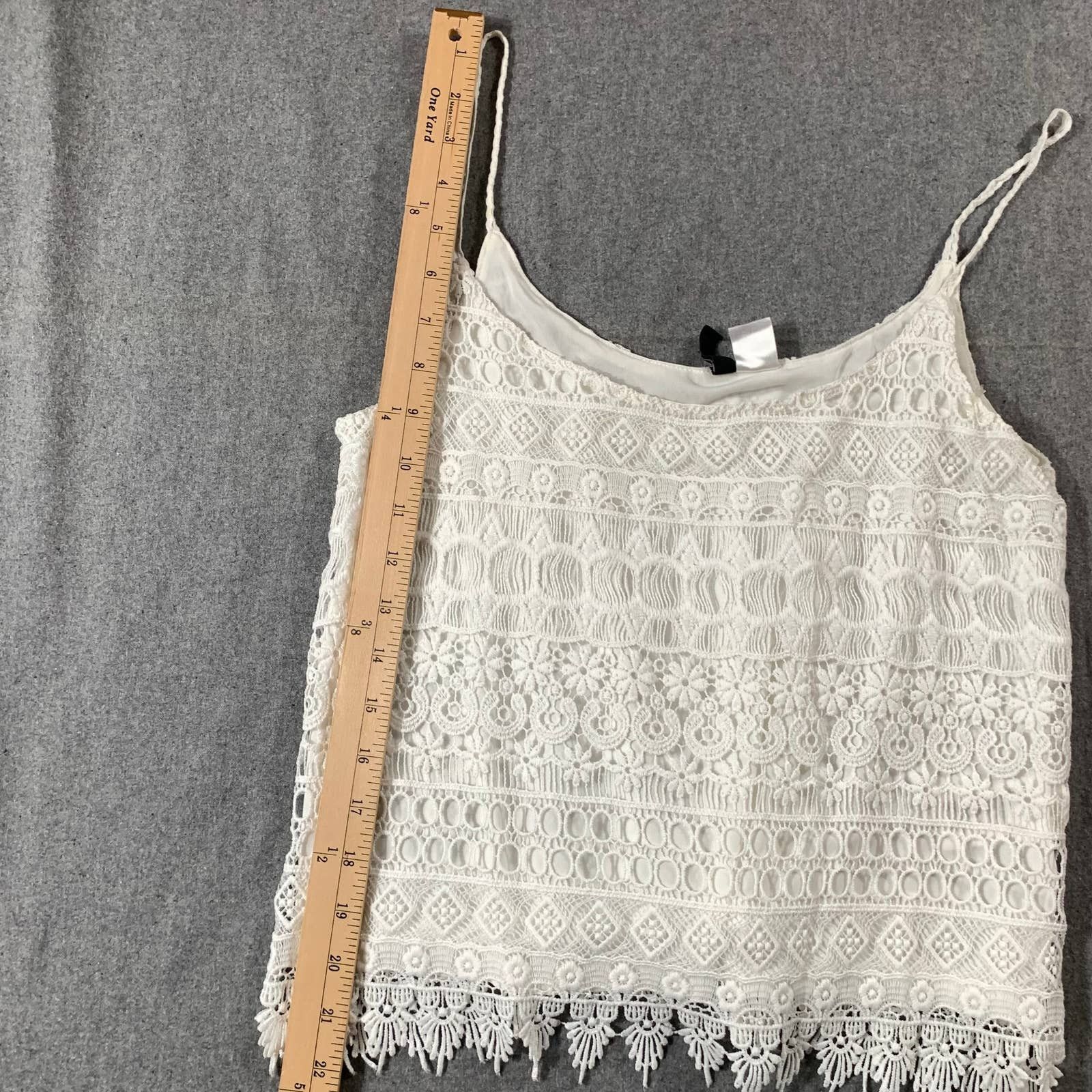 H&M H&M Lace Tank Women Small White Color Casual Summer Size S / US 4 / IT 40 - 5 Thumbnail