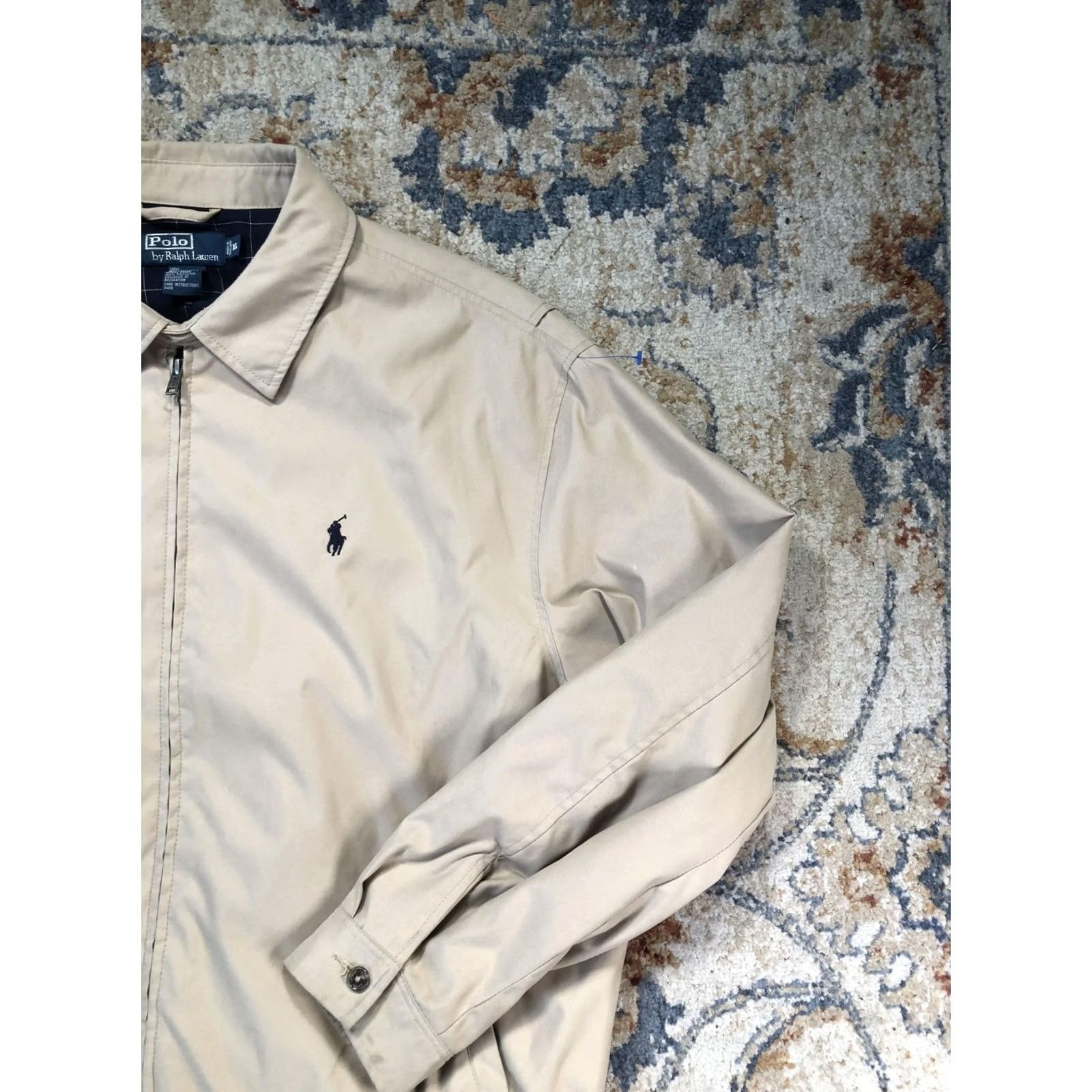 Polo Ralph Lauren Polo Ralph Lauren Jacket XL Beige Microfiber Windbreaker Lined Full Zip Mens Size US XL / EU 56 / 4 - 4 Thumbnail
