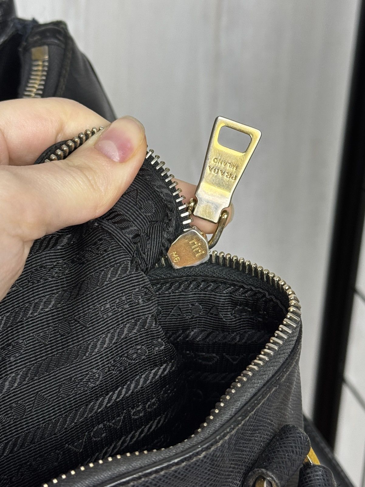 Prada Prada Black Saffiano Lux Leather Large Gardener's Tote Bag Size ONE SIZE - 18 Thumbnail
