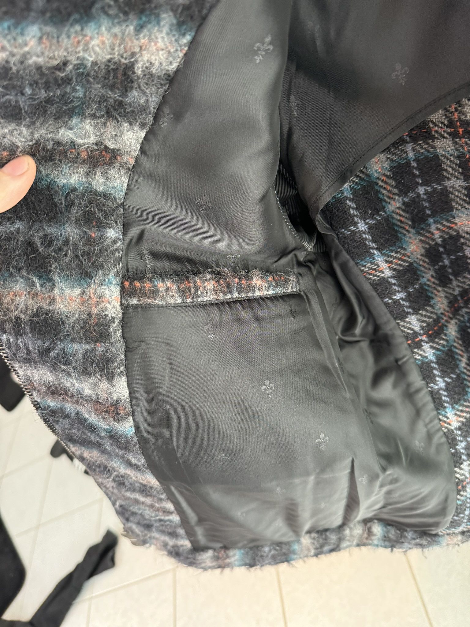 John Varvatos JOHN VARVATOS 'Baxter' Wool Plaid Trucker Jacket MSRP$$1298 Size US M / EU 48-50 / 2 - 7 Thumbnail