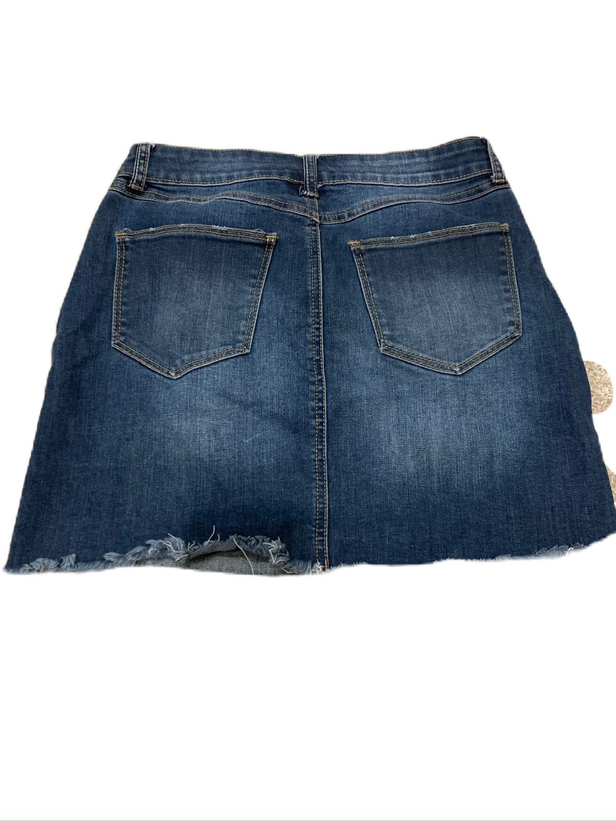 NO ID Rewash Women’s Denim Navy Mini Skirt Vintage Reunion Sz. 3 Size 26" / US 2 / IT 38 - 2 Thumbnail