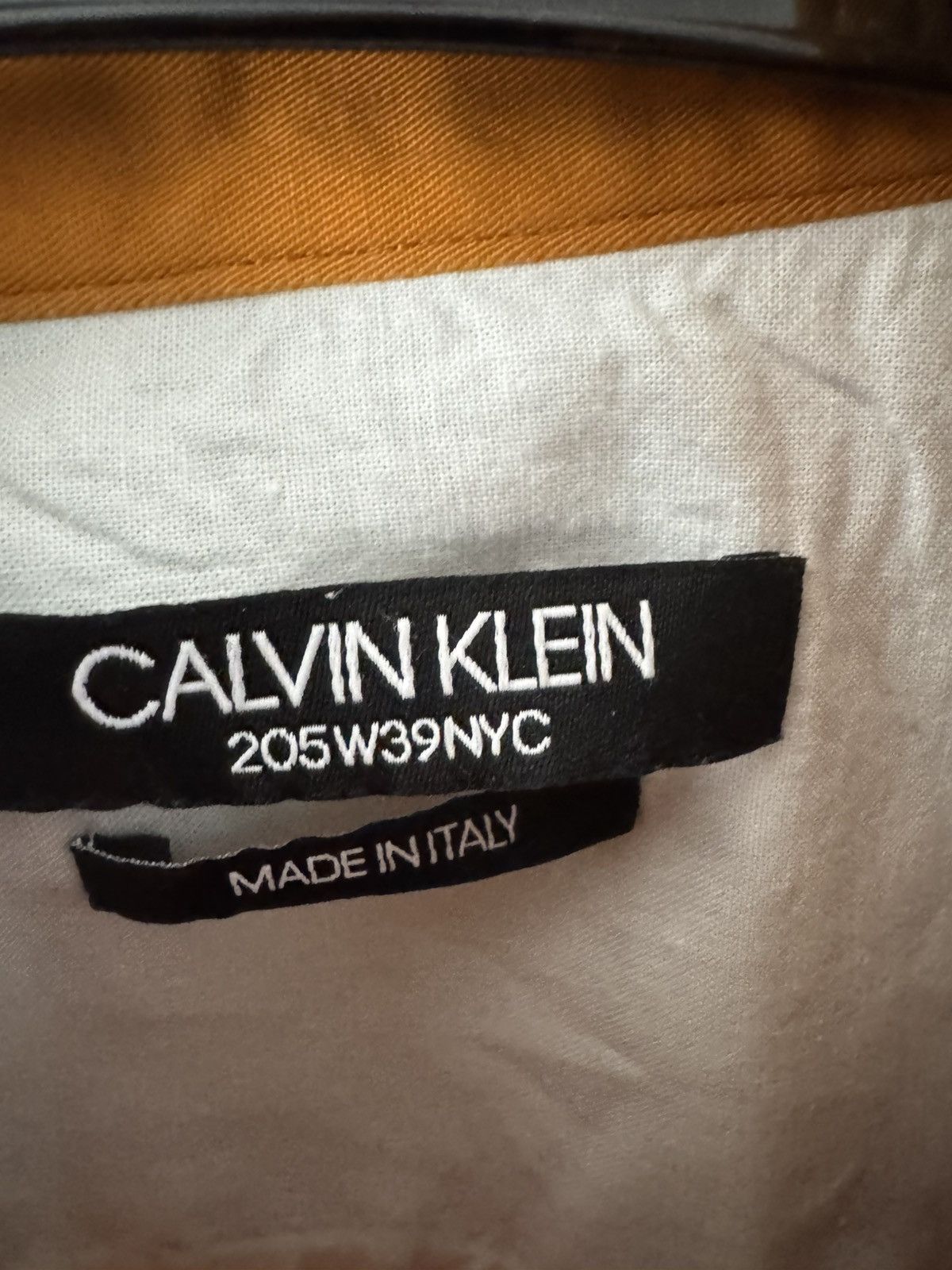 Calvin Klein 205W39NYC Contrast-Trimmed Cotton-Gabardine Shirt - Orange Size US M / EU 48-50 / 2 - 3 Thumbnail