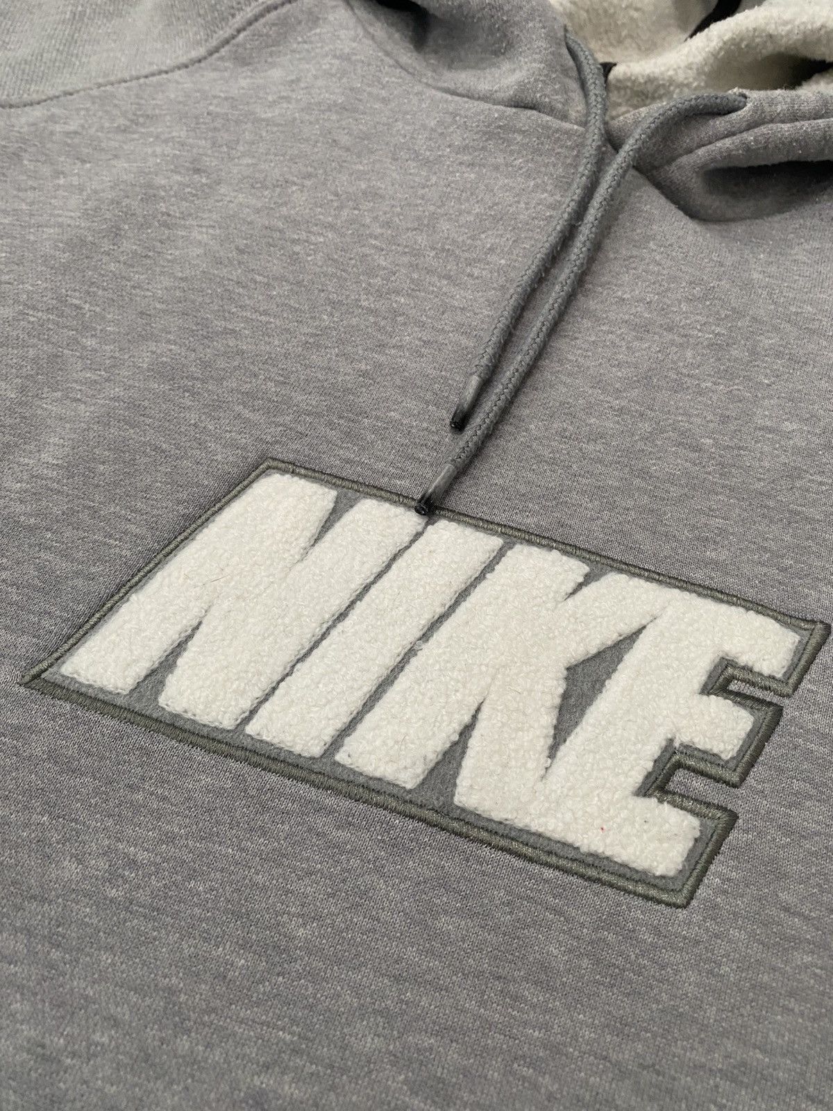 Nike × Vintage Nike Spell out Hoodie boxy fit XL silver tag 00s vintage y2k Size US XL / EU 56 / 4 - 12 Thumbnail